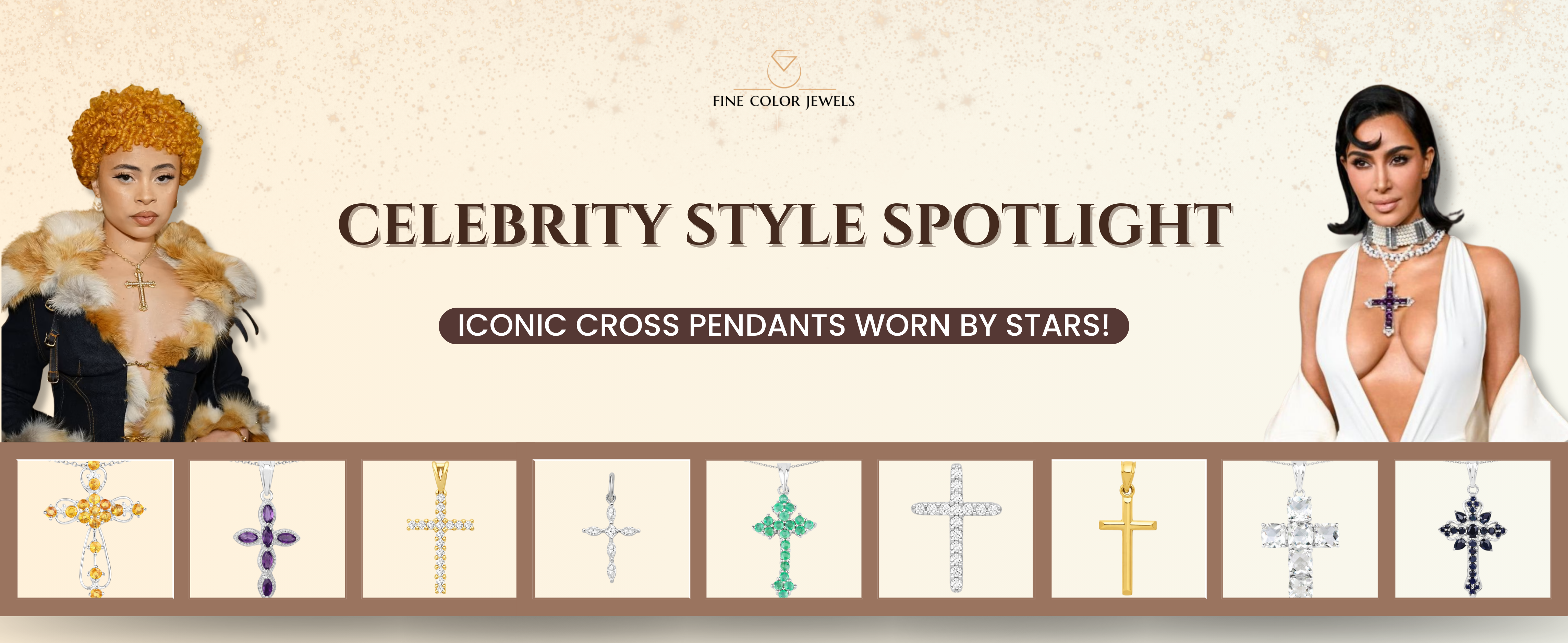 Celebrity Style Spotlight: Iconic Cross Pendants Worn by Stars - Fine Color Jewels cross pendant