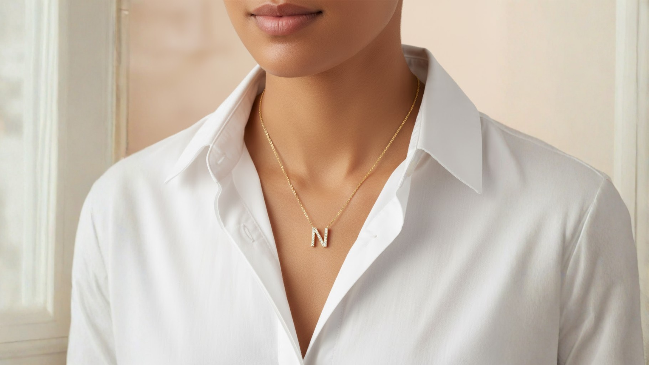 How to Style Diamond Initial Necklaces for Everyday and Office Wear - Fine Color Jewels Initial Necklaces