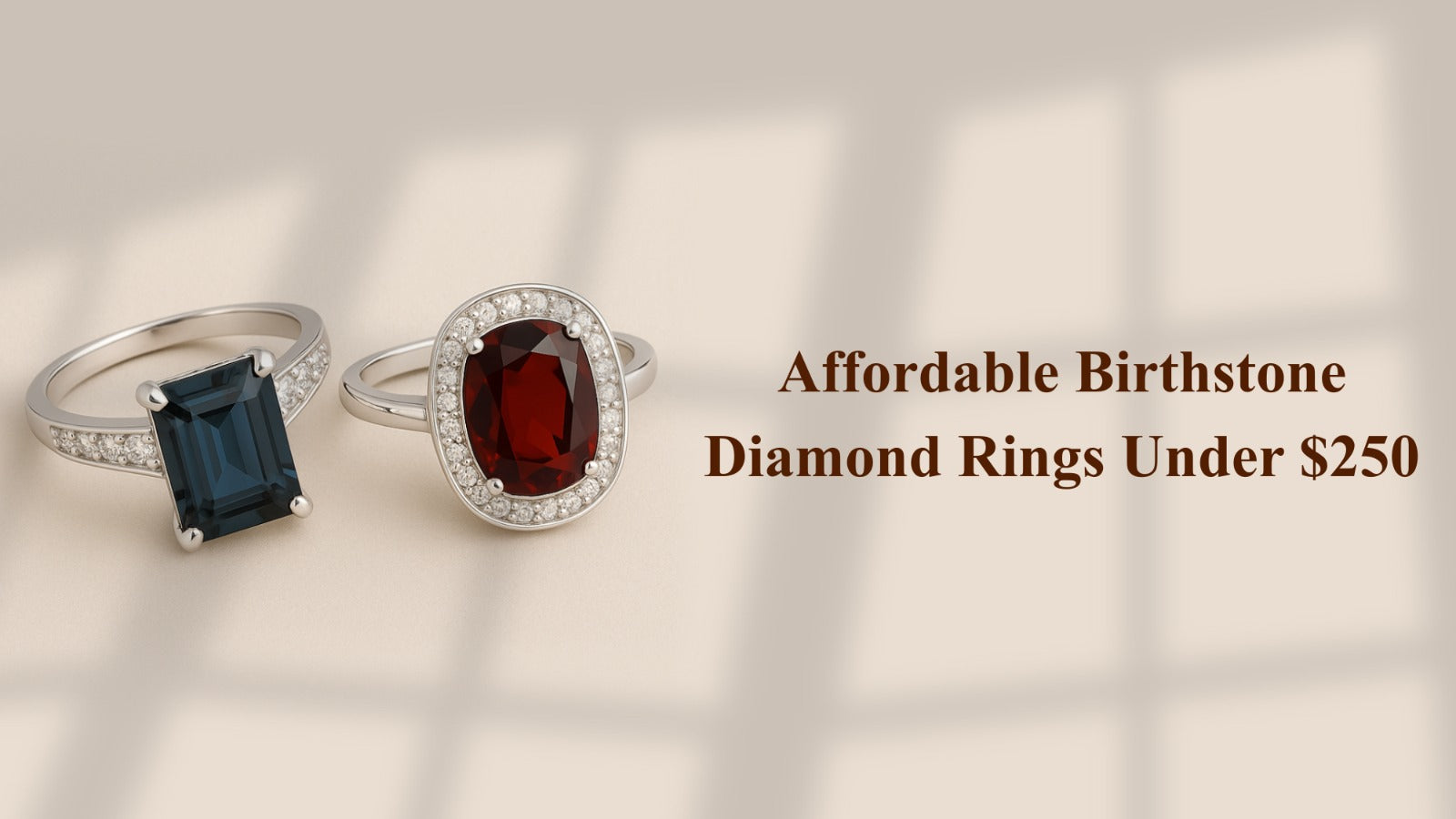 Affordable Birthstone Diamond Rings Under $250 with Lab Grown Diamond and Gemstone Jewelry