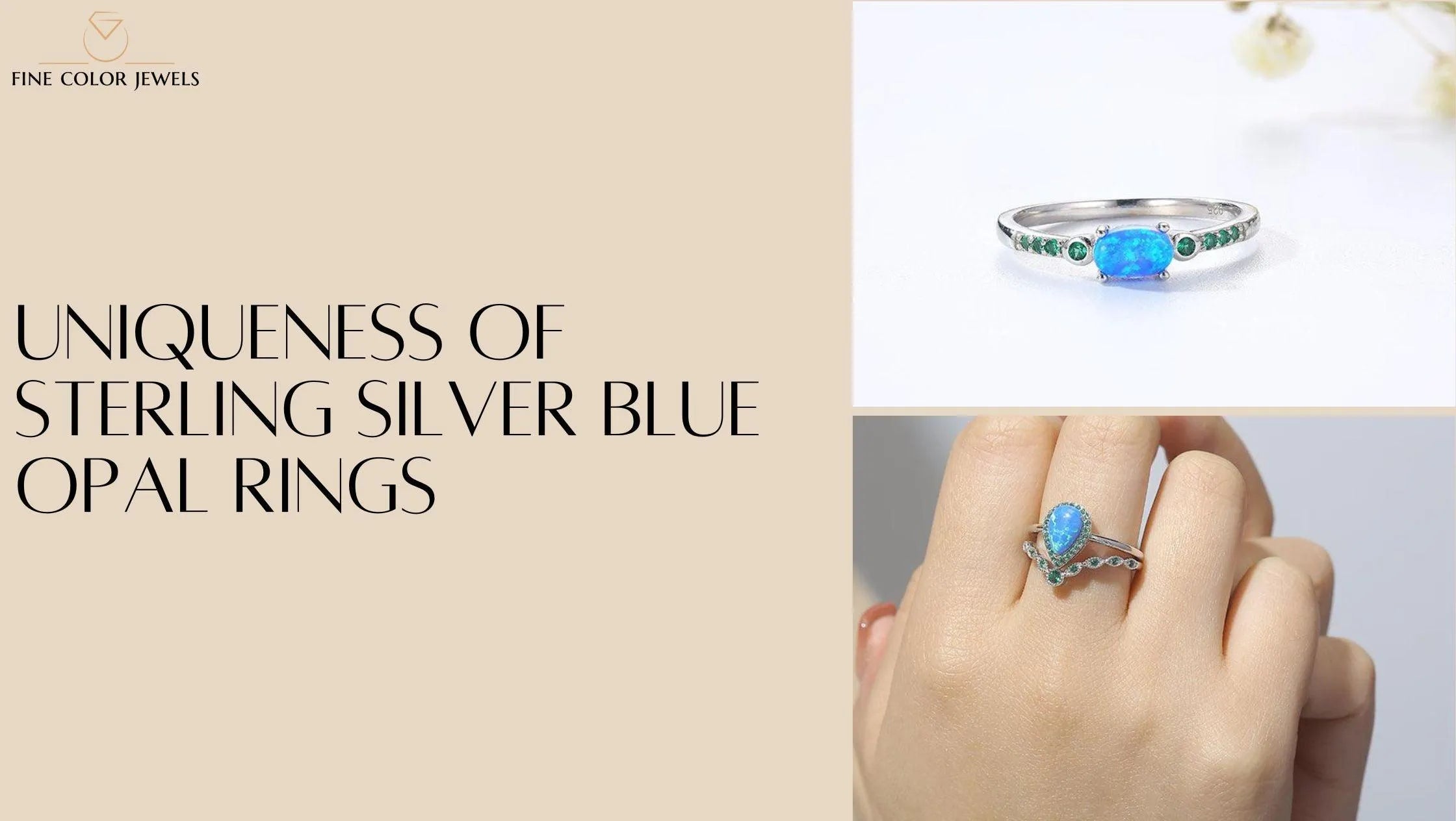 What makes blue opal sterling silver rings so unique?