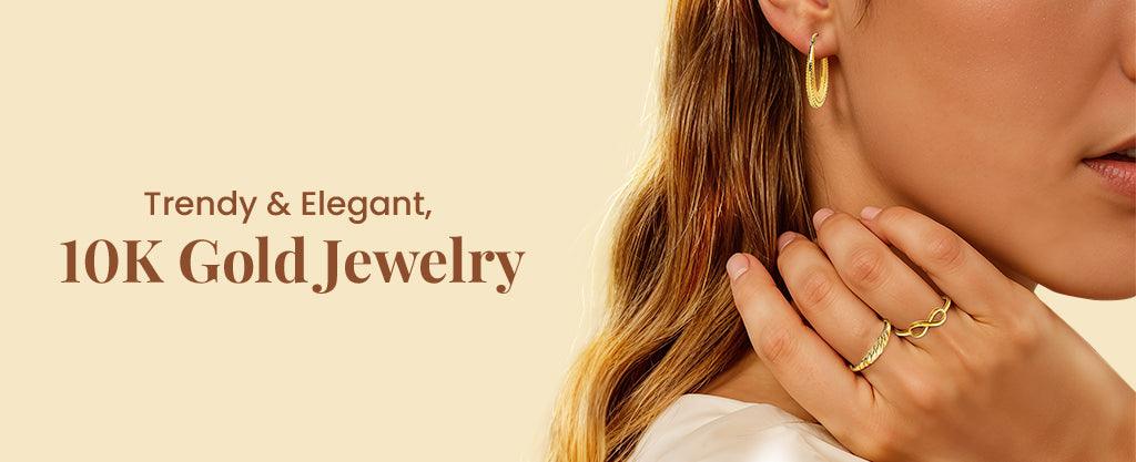 10k Gold Lightweight Jewelry Collection - finecolorjewels.com