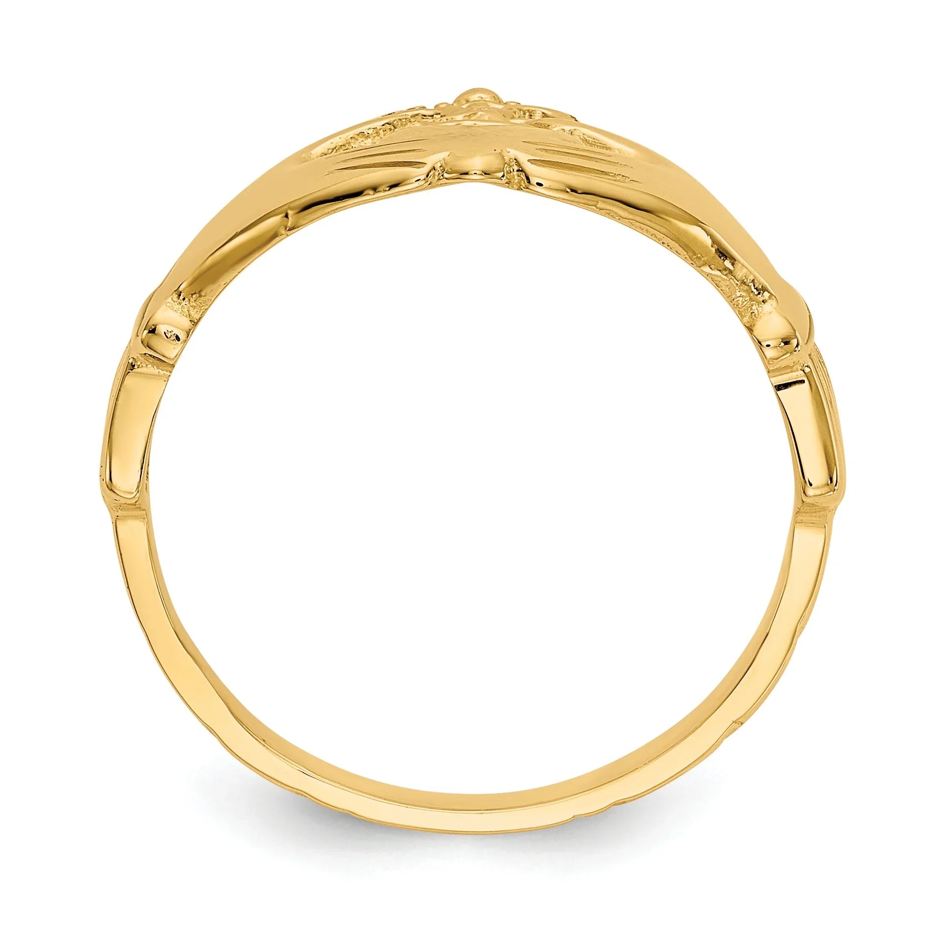 10k Yellow Gold Irish Claddagh Ring