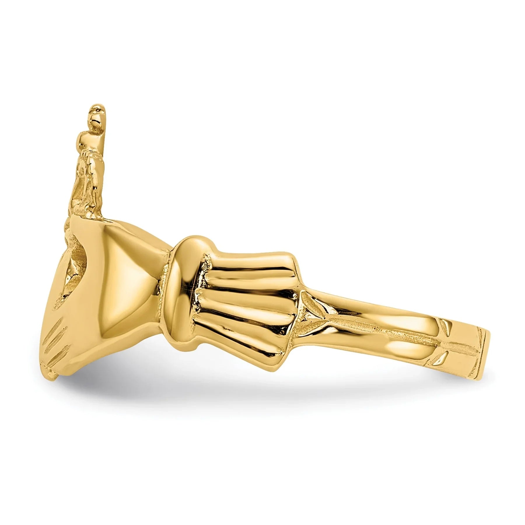 10k Yellow Gold Irish Claddagh Ring