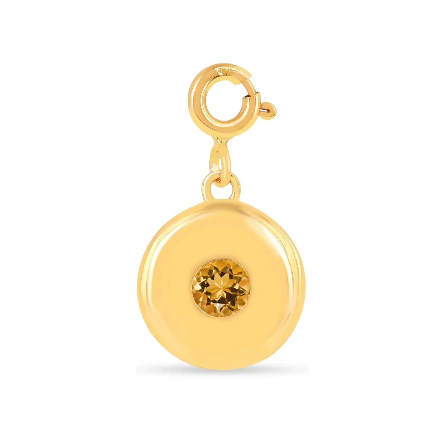 Birthstone Charm Circle Pendant