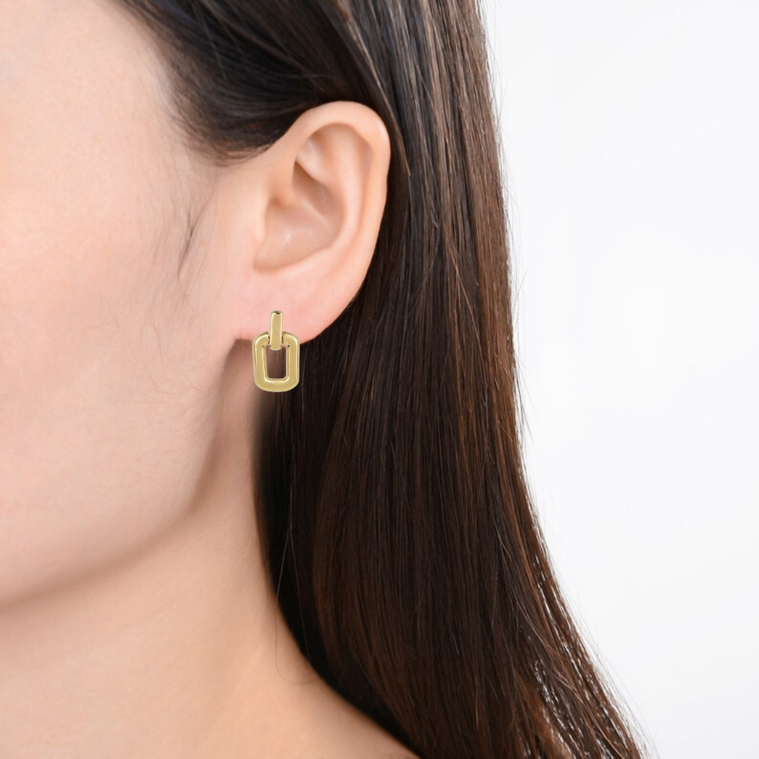 18K Gold Vermeil Link Earrings