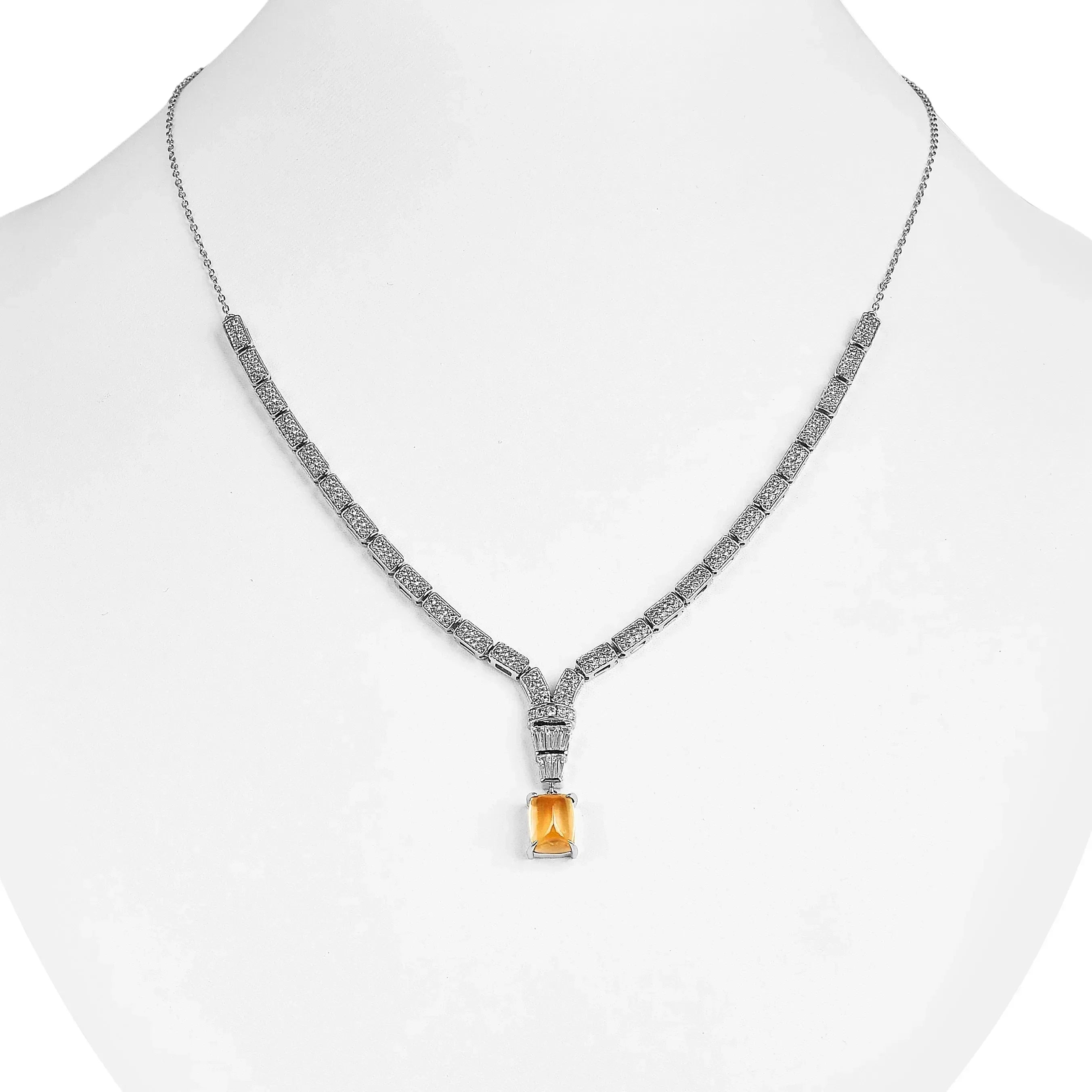 Collar Art Deco de Citrino Natural