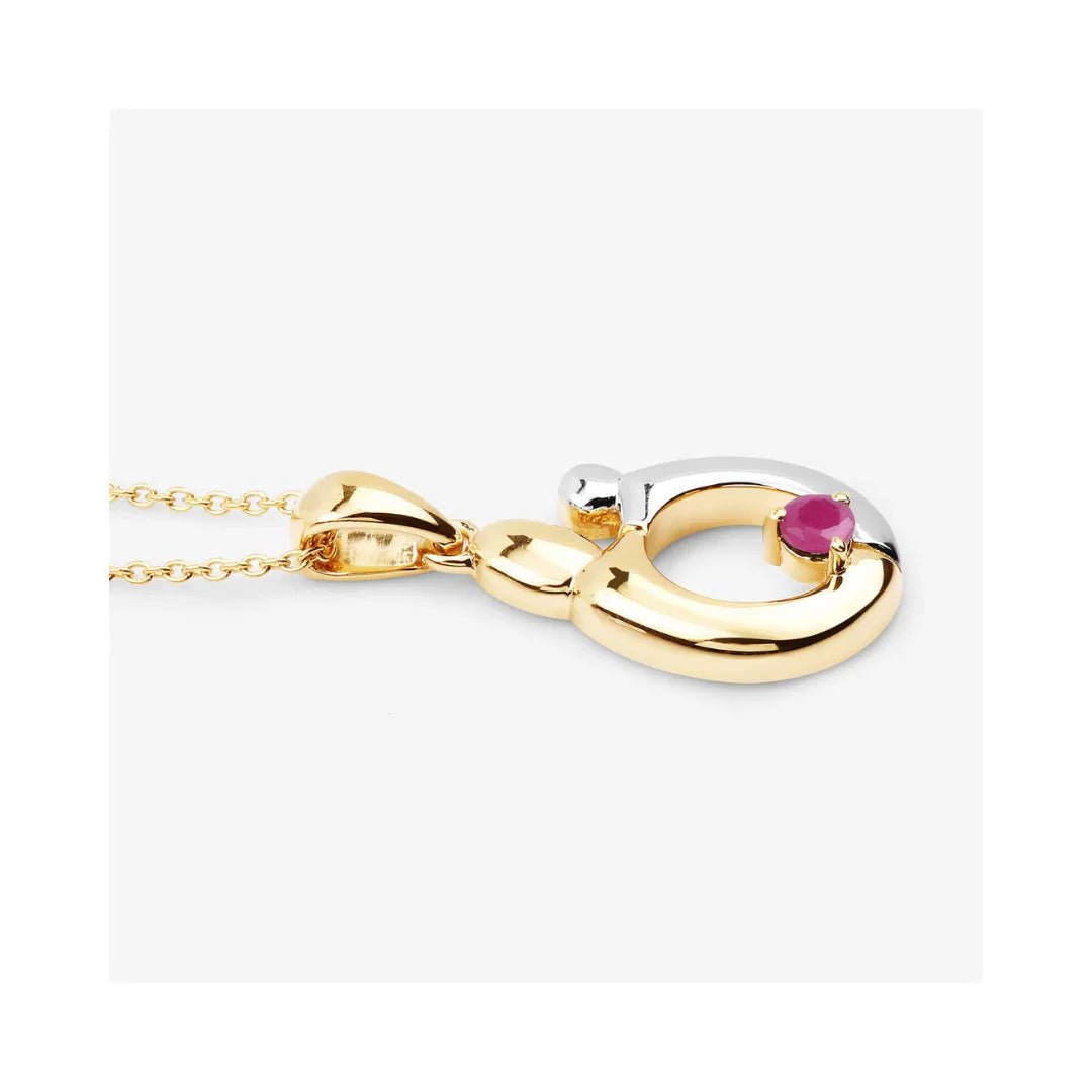 Genuine Ruby Mom Pendant Necklaces