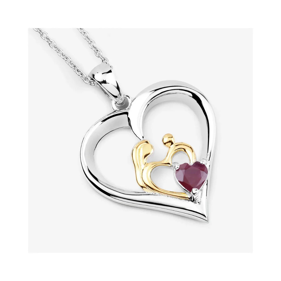 Genuine Ruby Daughter Mom Necklaces