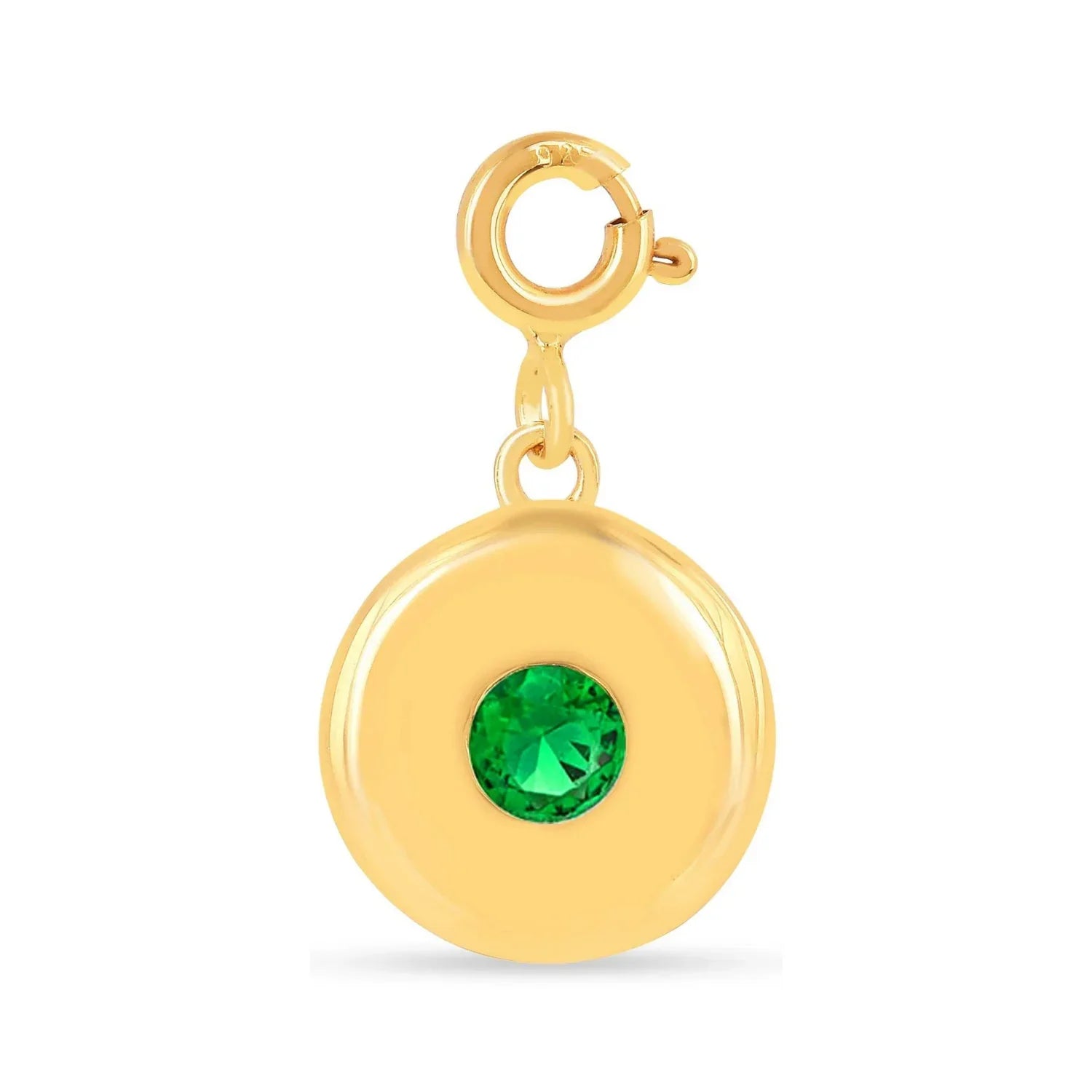 Birthstone Charm Circle Pendant