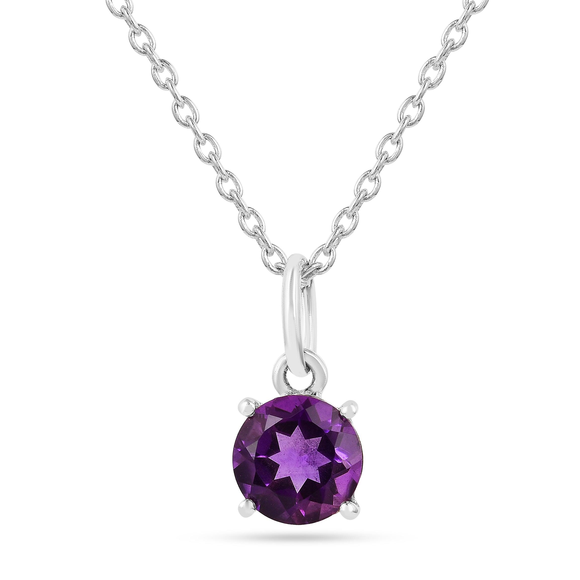 Amethyst Purple Necklace Healing Stone Necklace