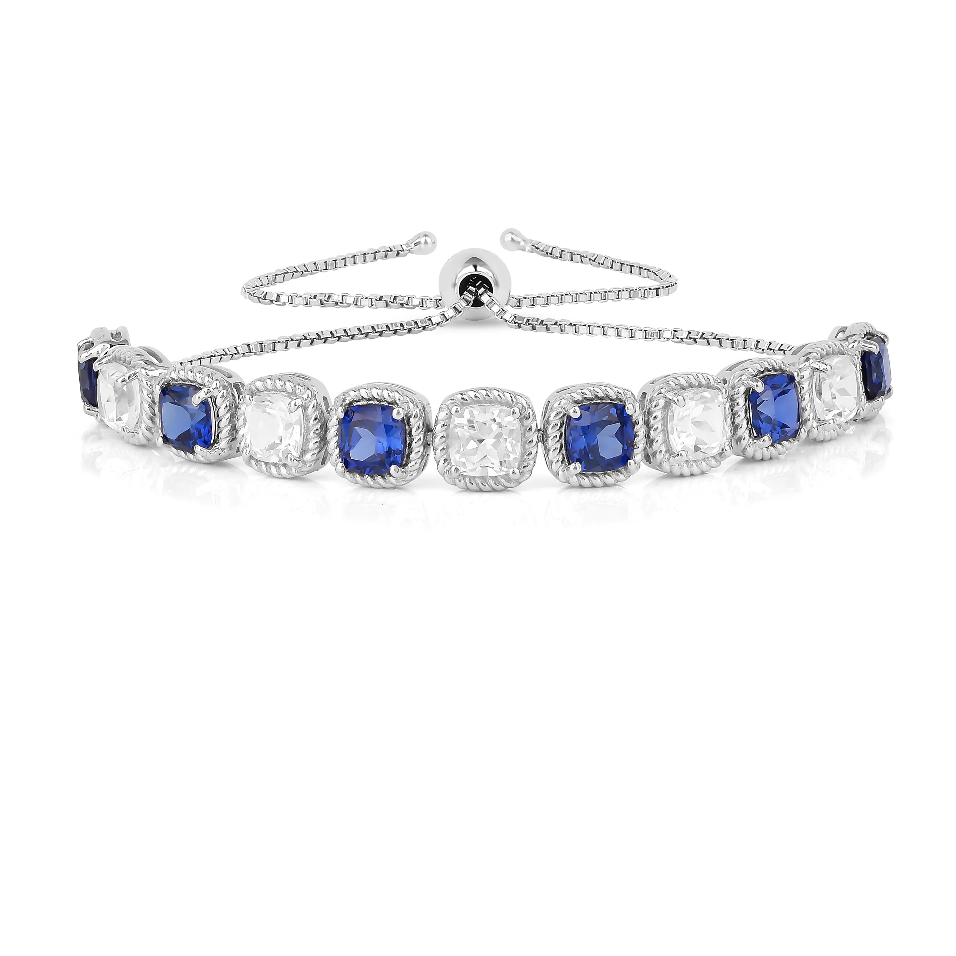 Pulsera de tenis con zafiro melocotón