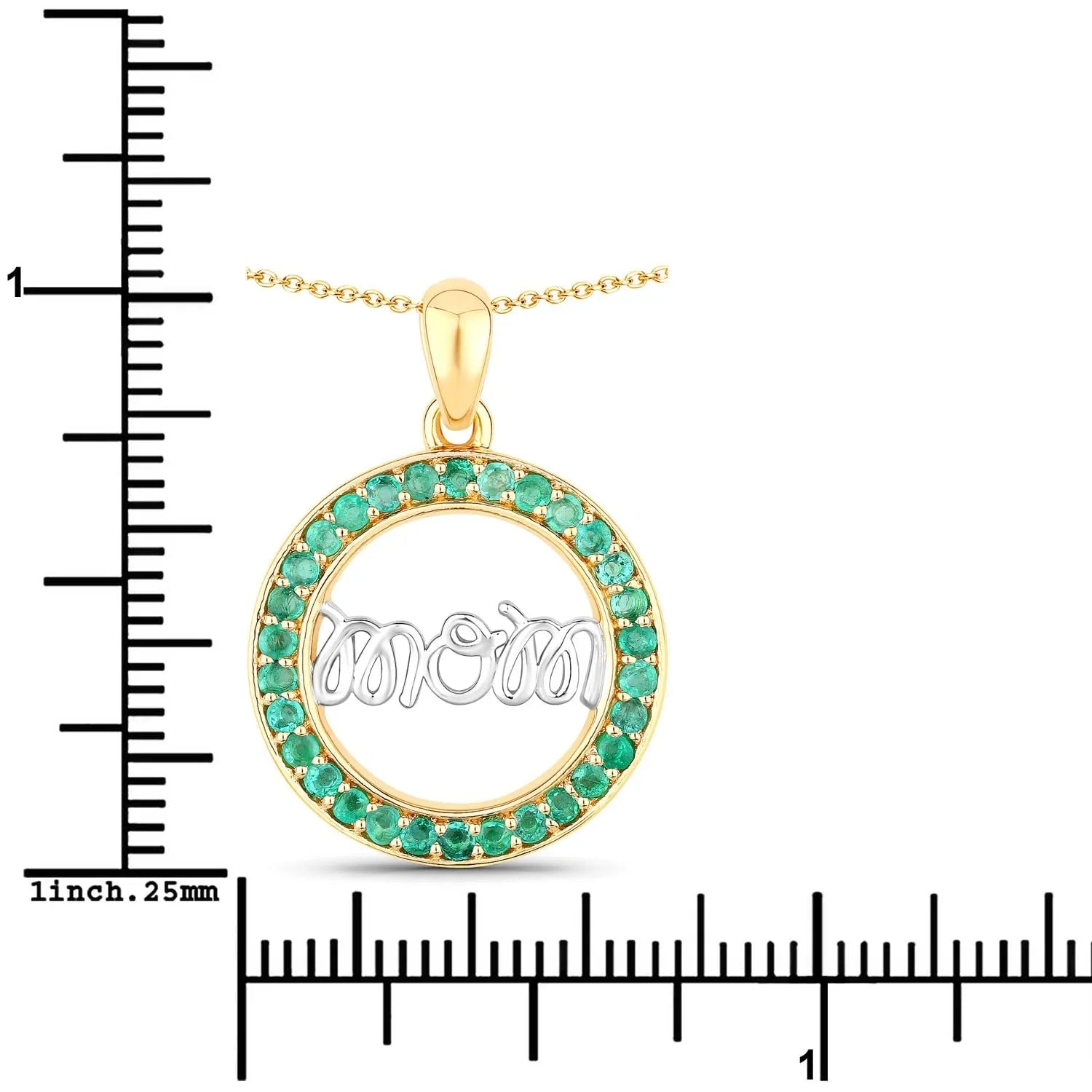 Genuine Emerald Pendant Mom Necklace Silver Fine Color Jewels $ 100 – 150,$ 150 - 200,1st mothers day,1st mothers day gifts,best first mothers day gift,first mothers day gift,first mothers day gift ideas,QJ
