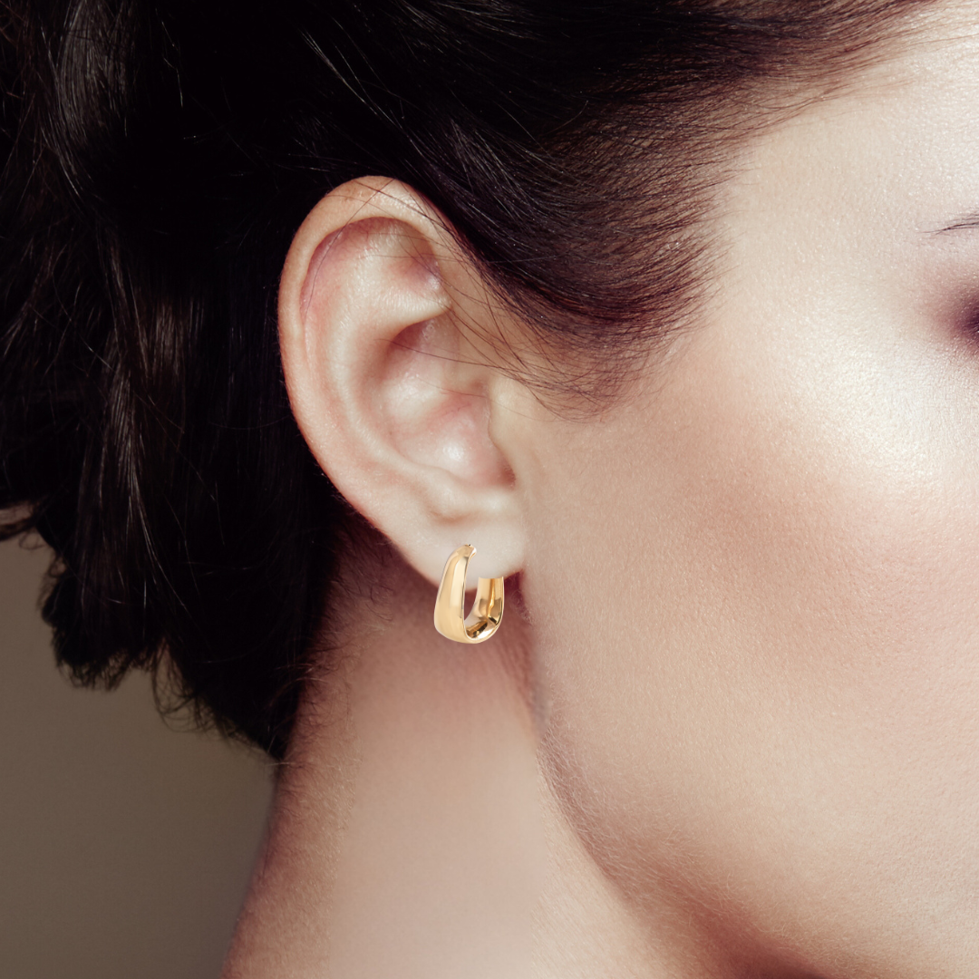 18K Gold Vermeil Large Hoop Earrings