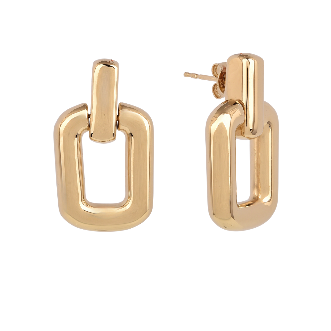 18K Gold Vermeil Link Earrings