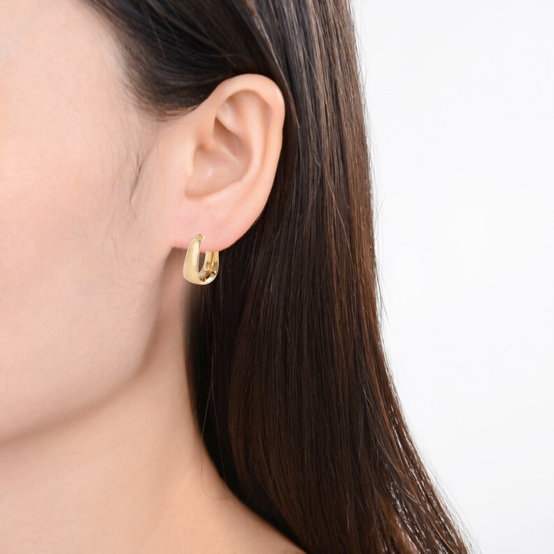 18K Gold Vermeil Large Hoop Earrings