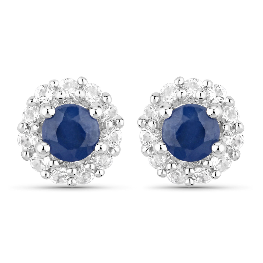 Silver Blue Sapphire Jewelry Set