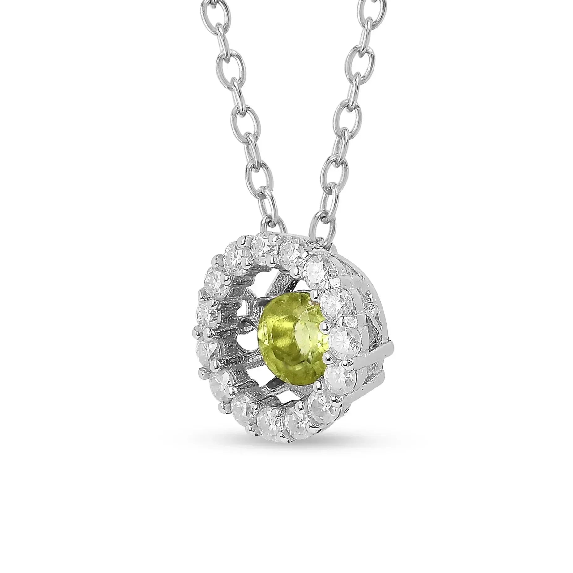 Collar de piedra danzante de peridoto natural