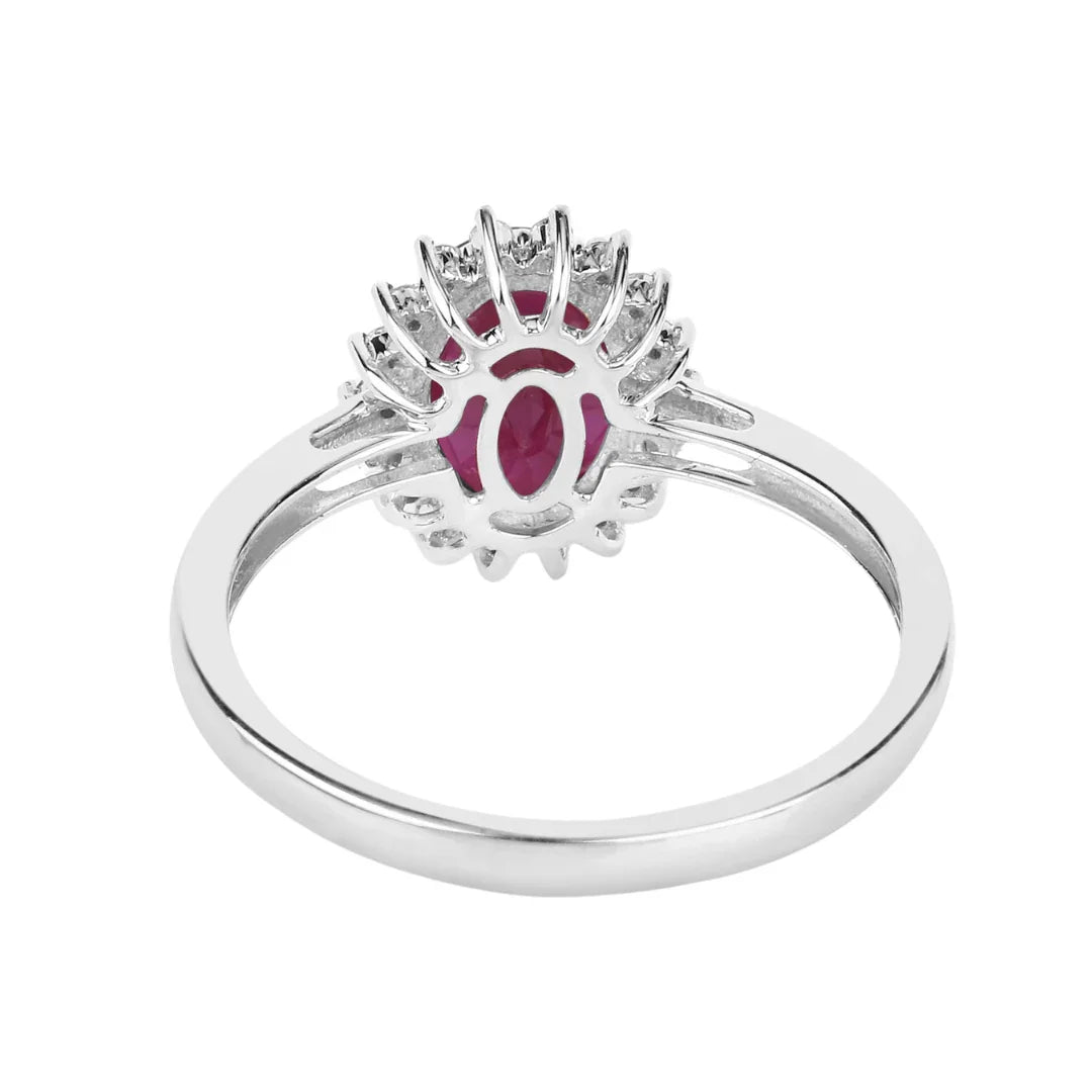 Genuine 10K Ruby Diamond Ring