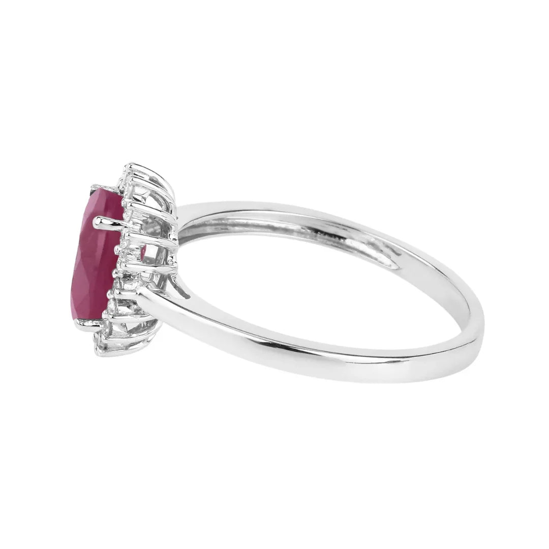Genuine 10K Ruby Diamond Ring
