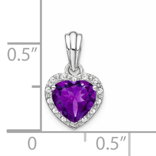 Heart Gemstone and Diamond Halo Pendant Fine Color Jewels