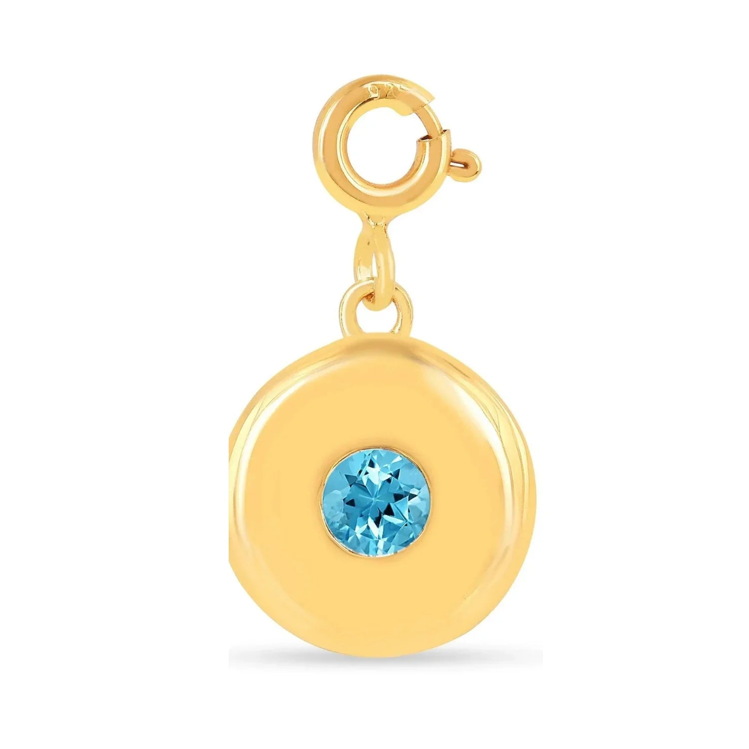 Birthstone Charm Circle Pendant