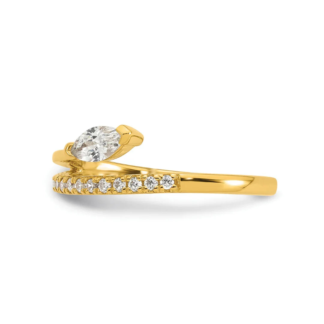 Cubic Zirconia Fashion Snake Ring