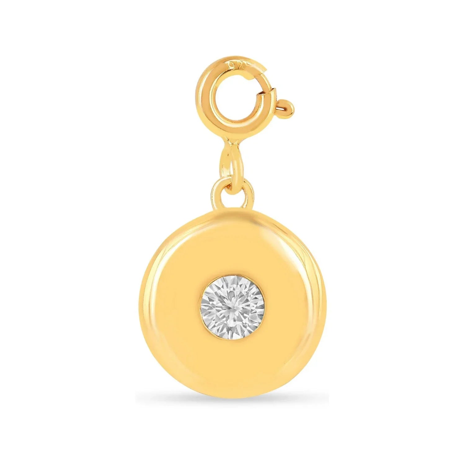 Birthstone Charm Circle Pendant