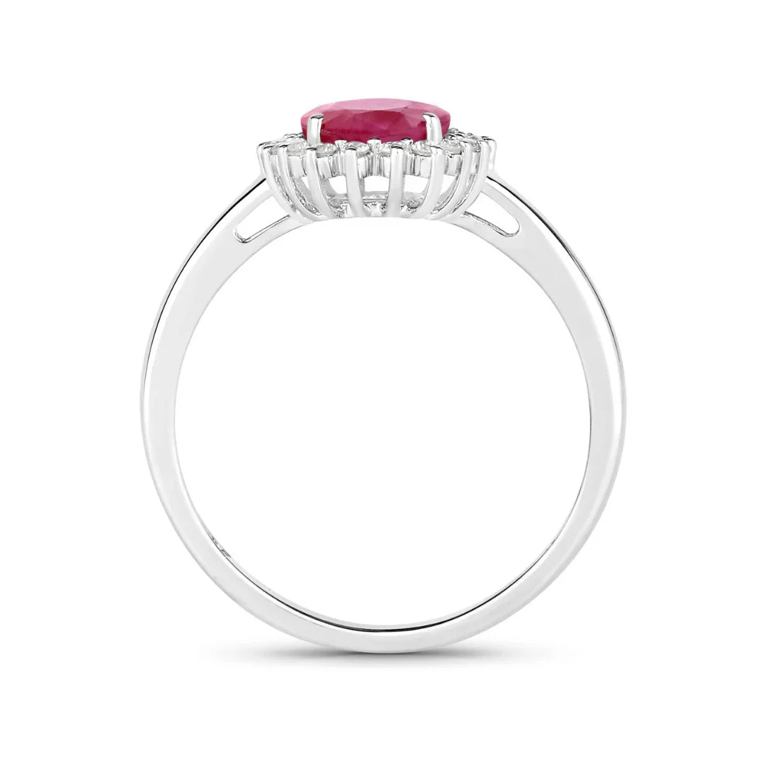 Genuine 10K Ruby Diamond Ring