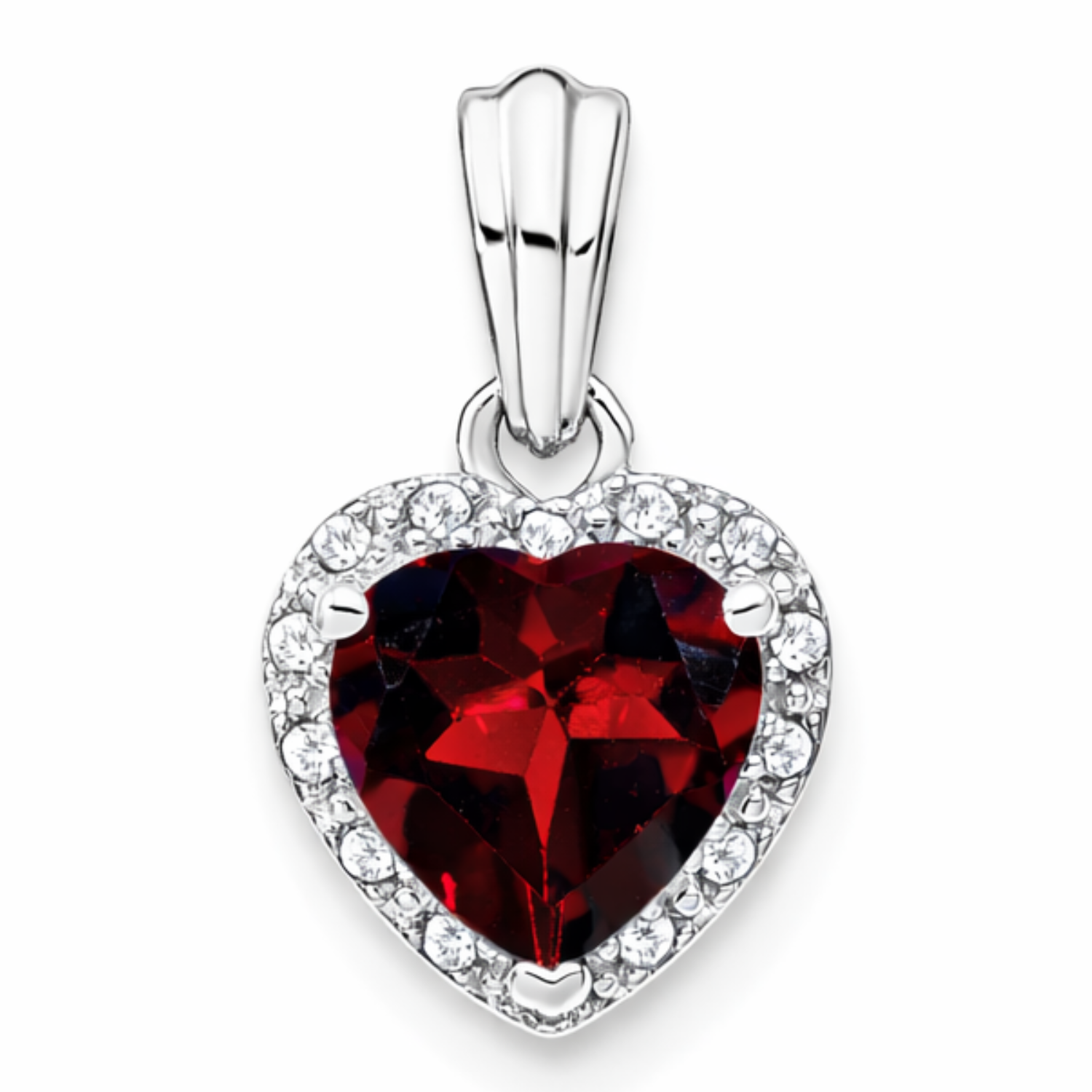 Heart Gemstone and Diamond Halo Pendant Fine Color Jewels