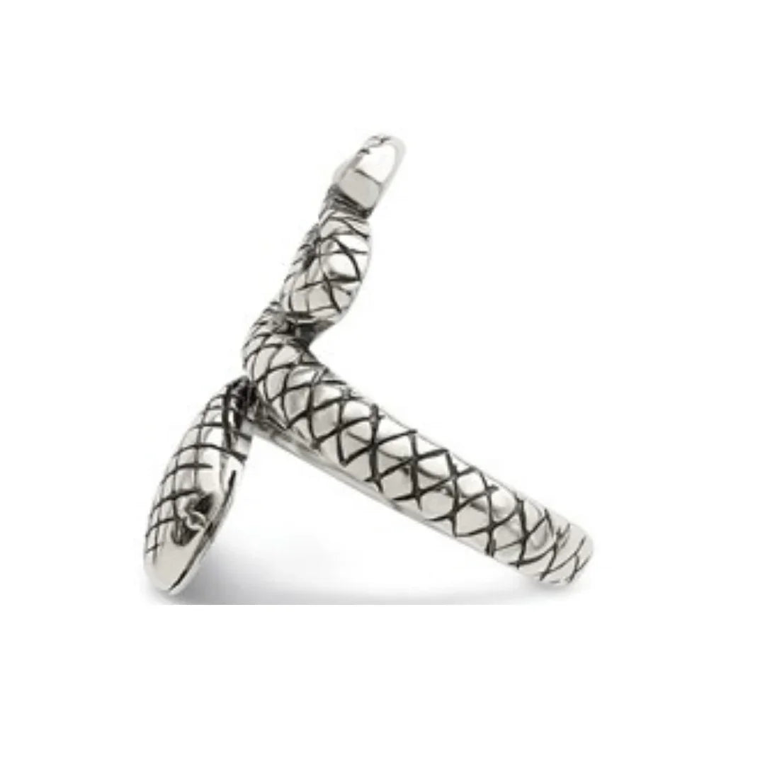 Antiqued Silver Snake Toe Ring