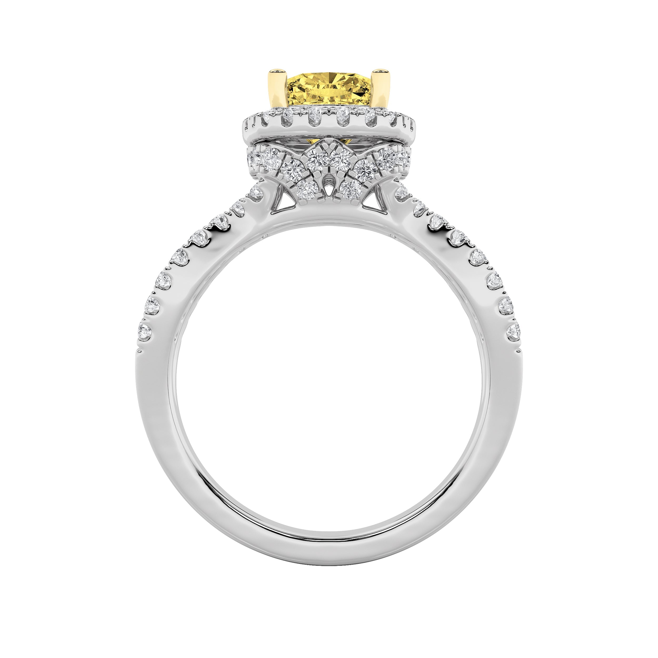 2.25Cttw Elongated Cushion Shaped Lab Grown Diamond (F/VS) Ring in 14K Gold