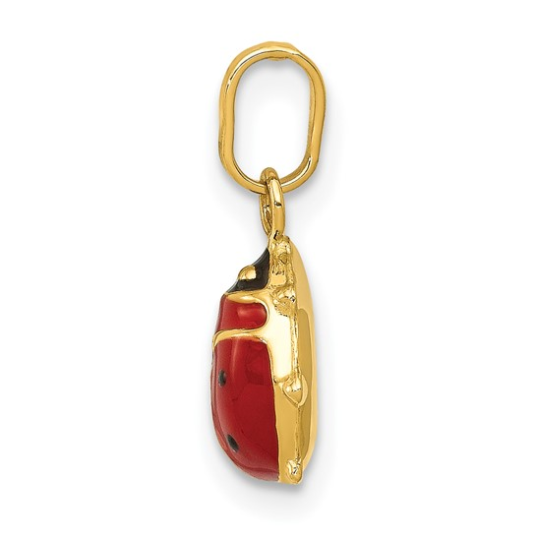 14k Gold Ladybug Charm Pendant