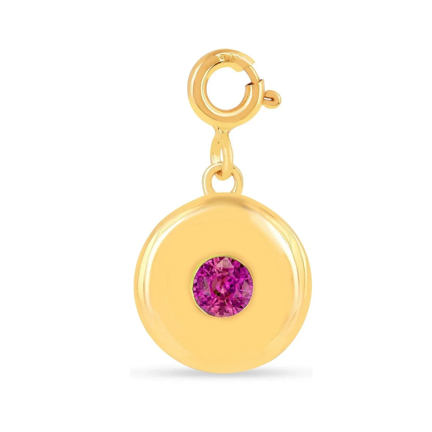 Birthstone Charm Circle Pendant