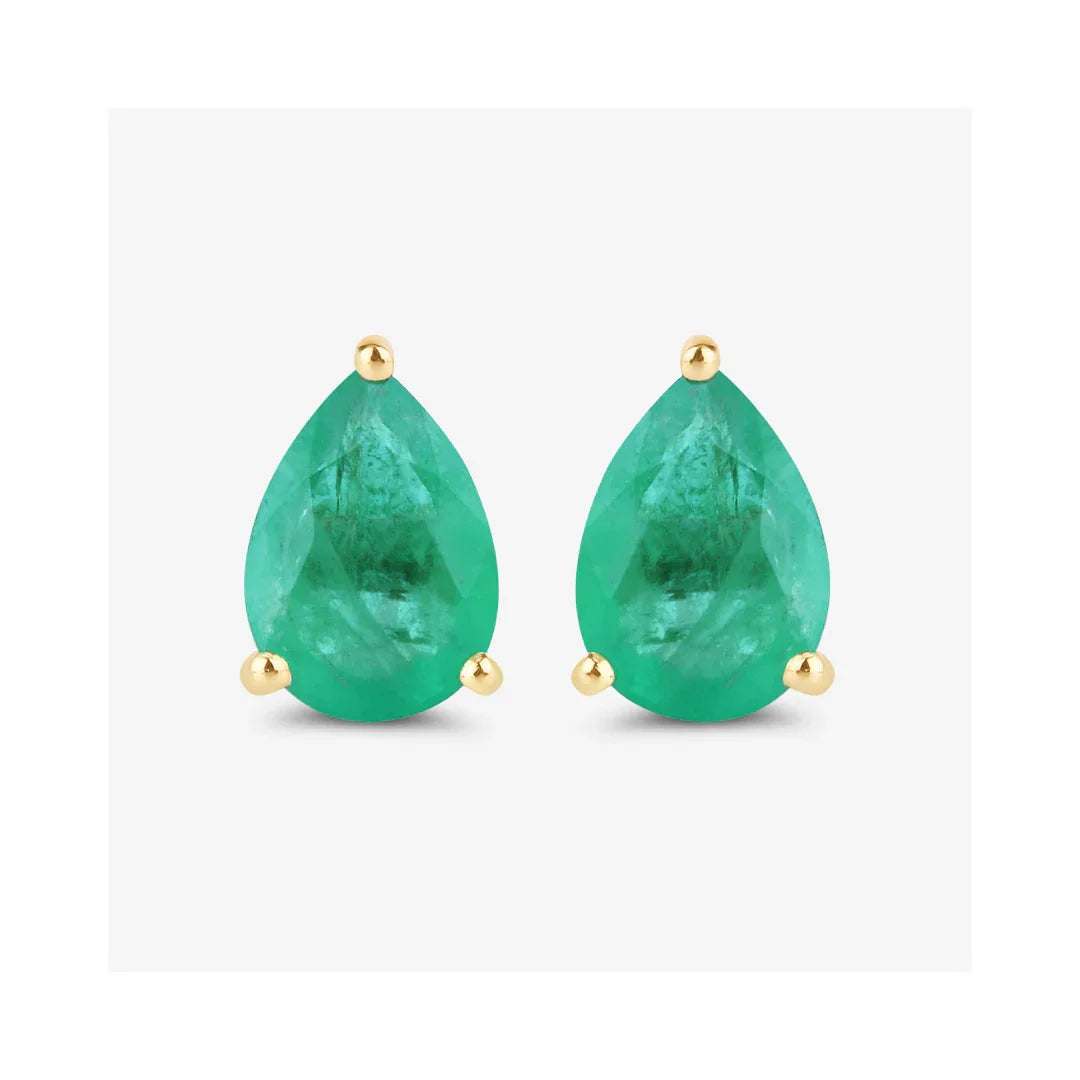 Genuine Zambian 10k Gold Teardrop Earrings Stud