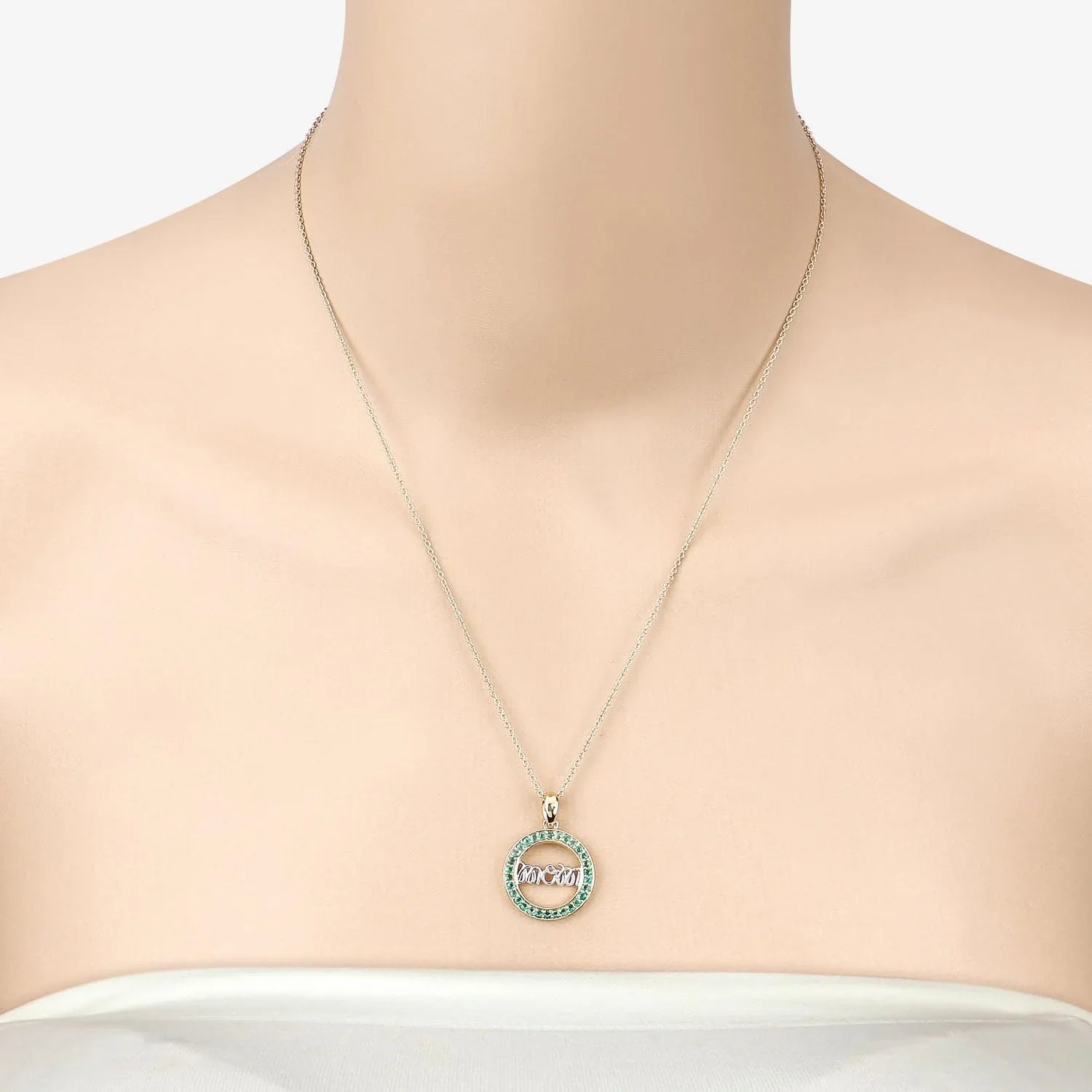 Genuine Emerald Pendant Mom Necklace Silver Fine Color Jewels $ 100 – 150,$ 150 - 200,1st mothers day,1st mothers day gifts,best first mothers day gift,first mothers day gift,first mothers day gift ideas,QJ