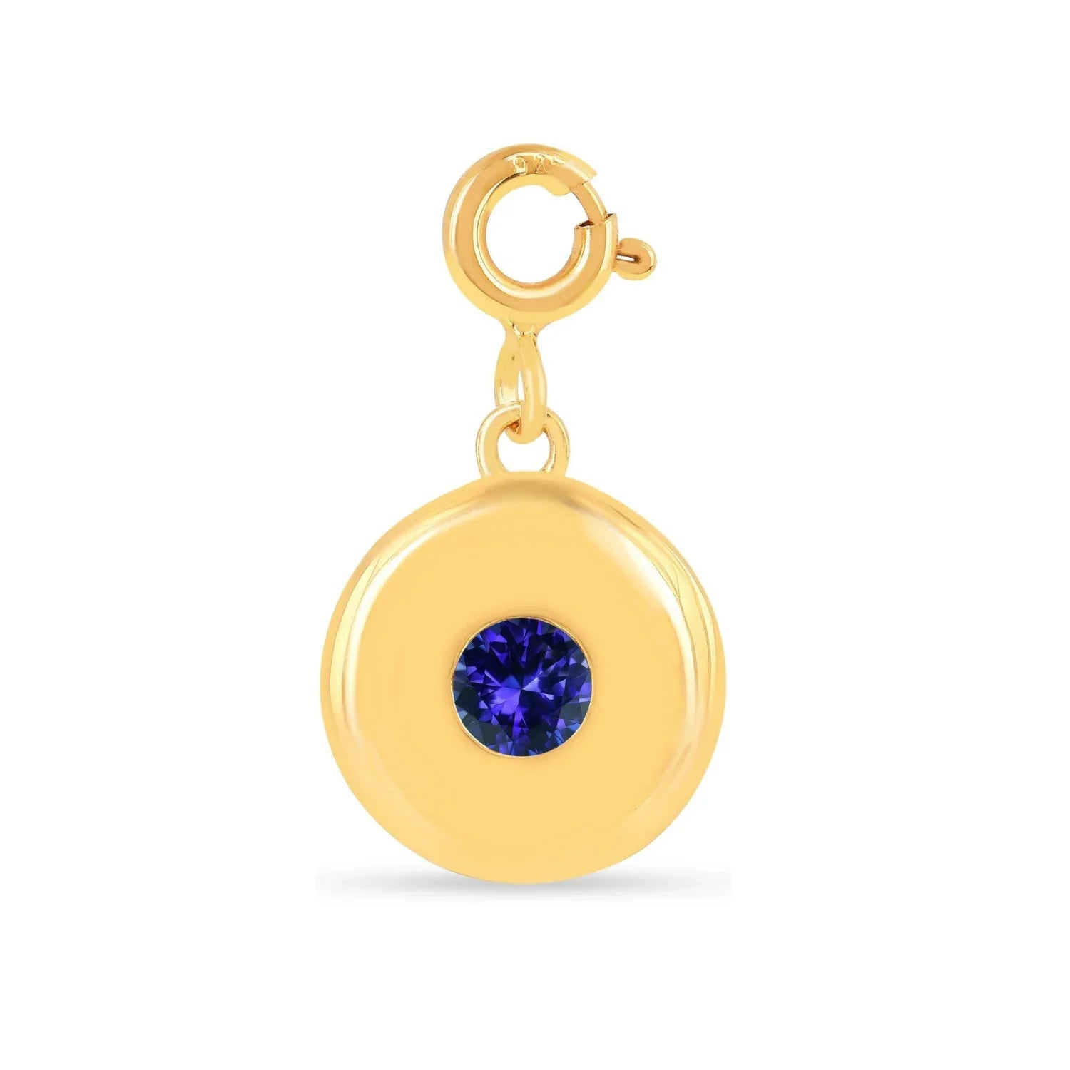 Birthstone Charm Circle Pendant