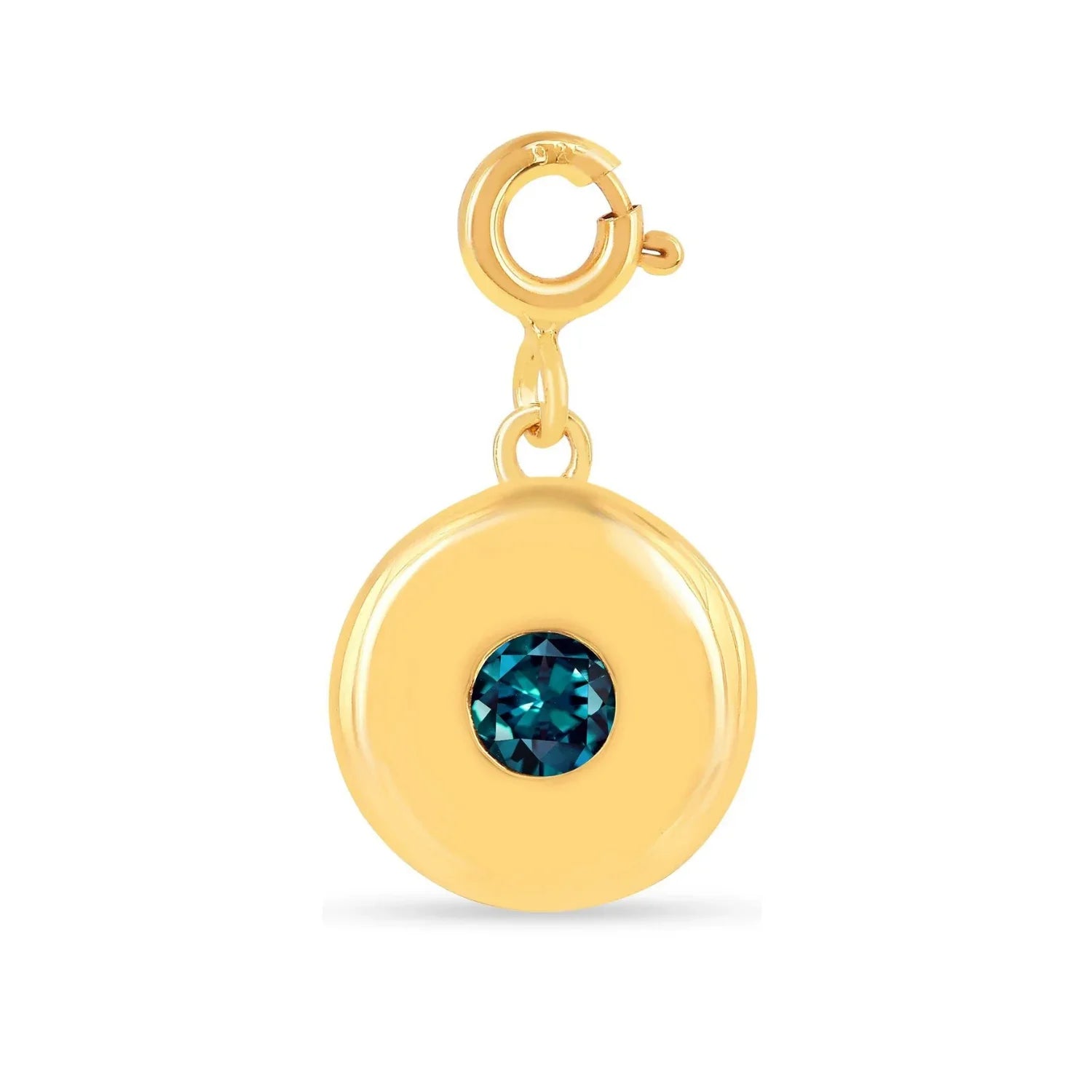 Birthstone Charm Circle Pendant