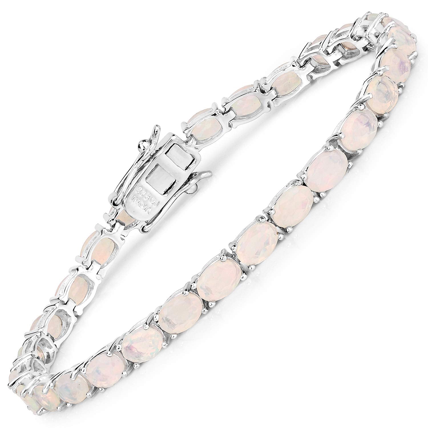 Ethiopian Opal Tennis Bracelet Silver Fine Color Jewels