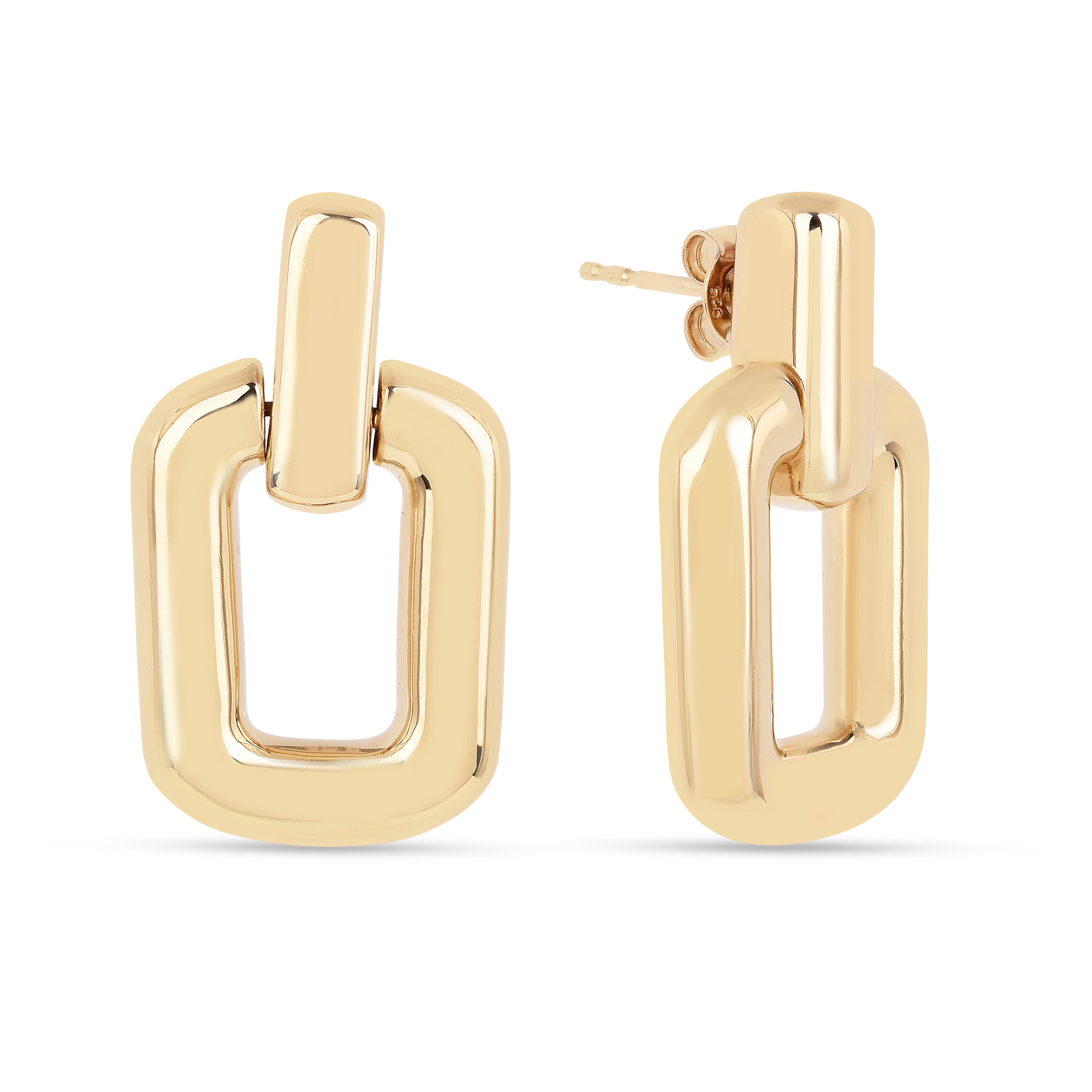 18K Gold Vermeil Link Earrings