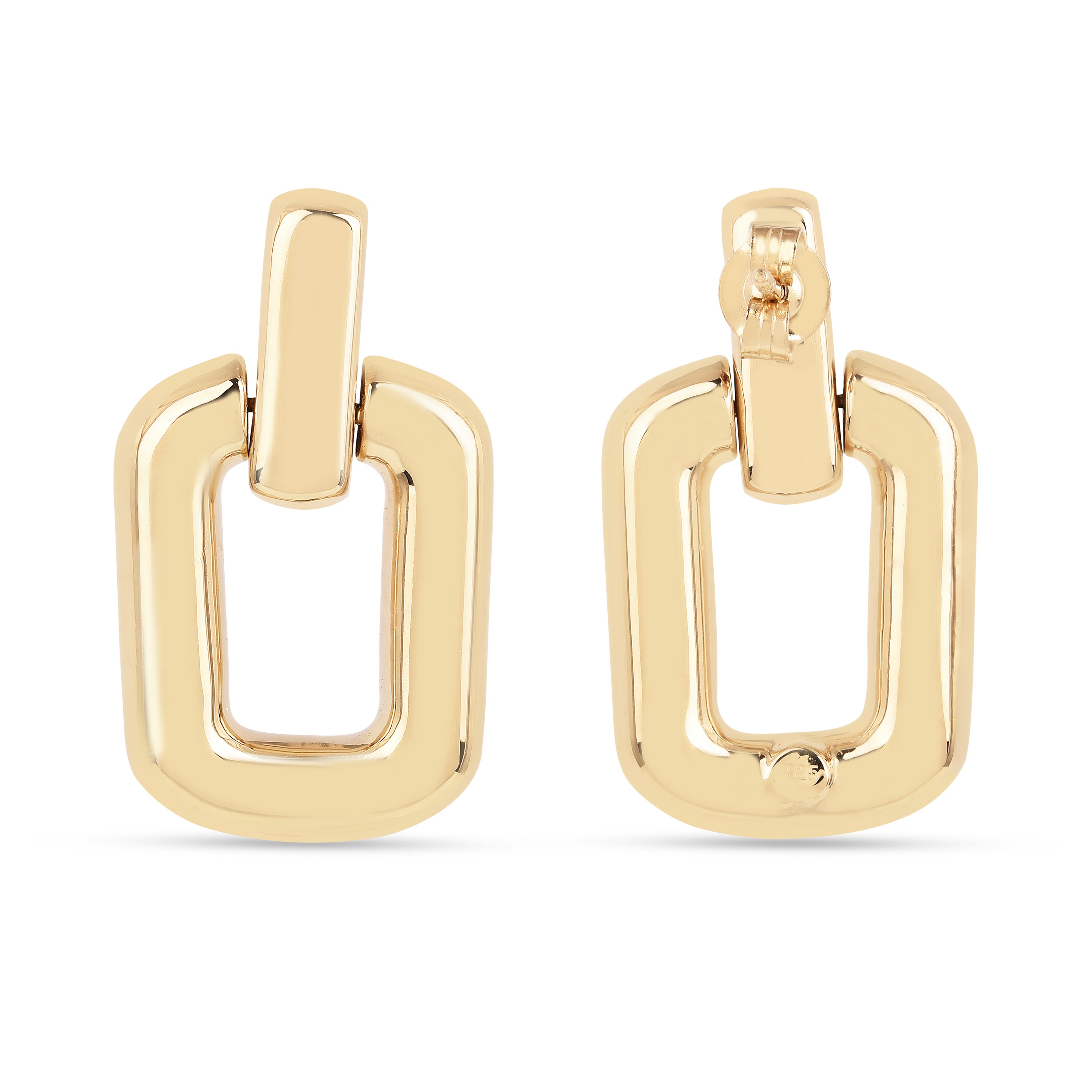 18K Gold Vermeil Link Earrings