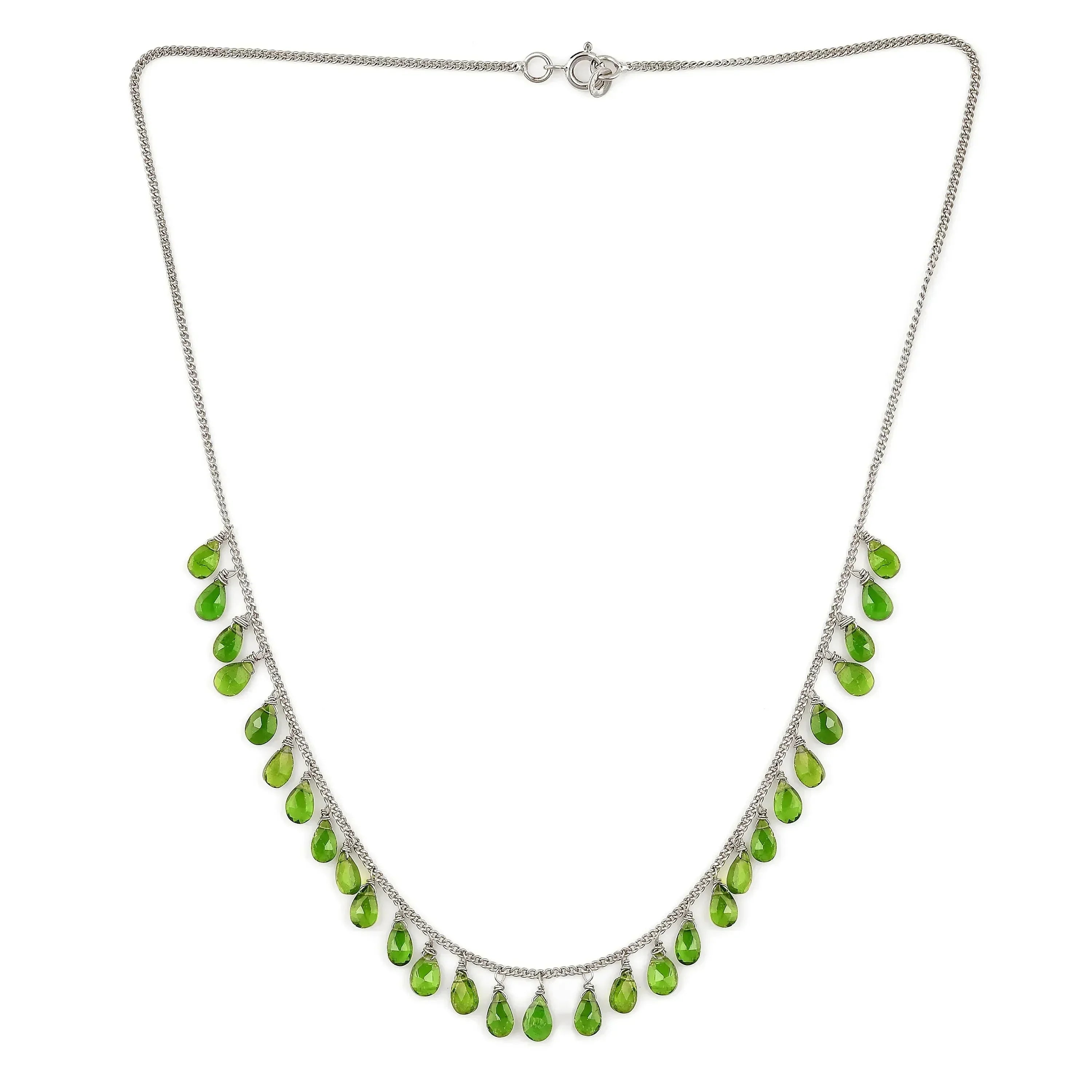 Collar de capas de diópsido cromado
