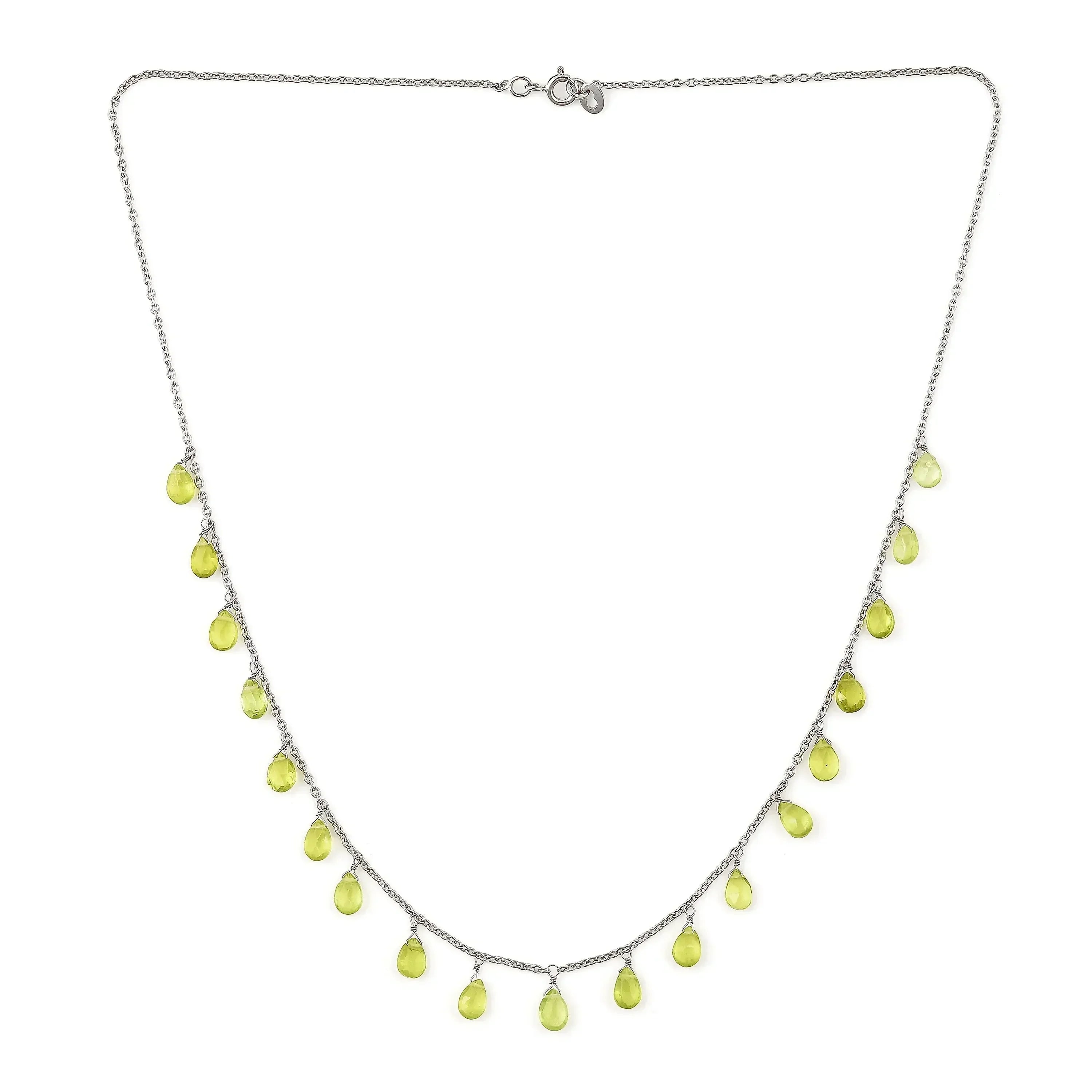 Delicado collar de peridoto en capas