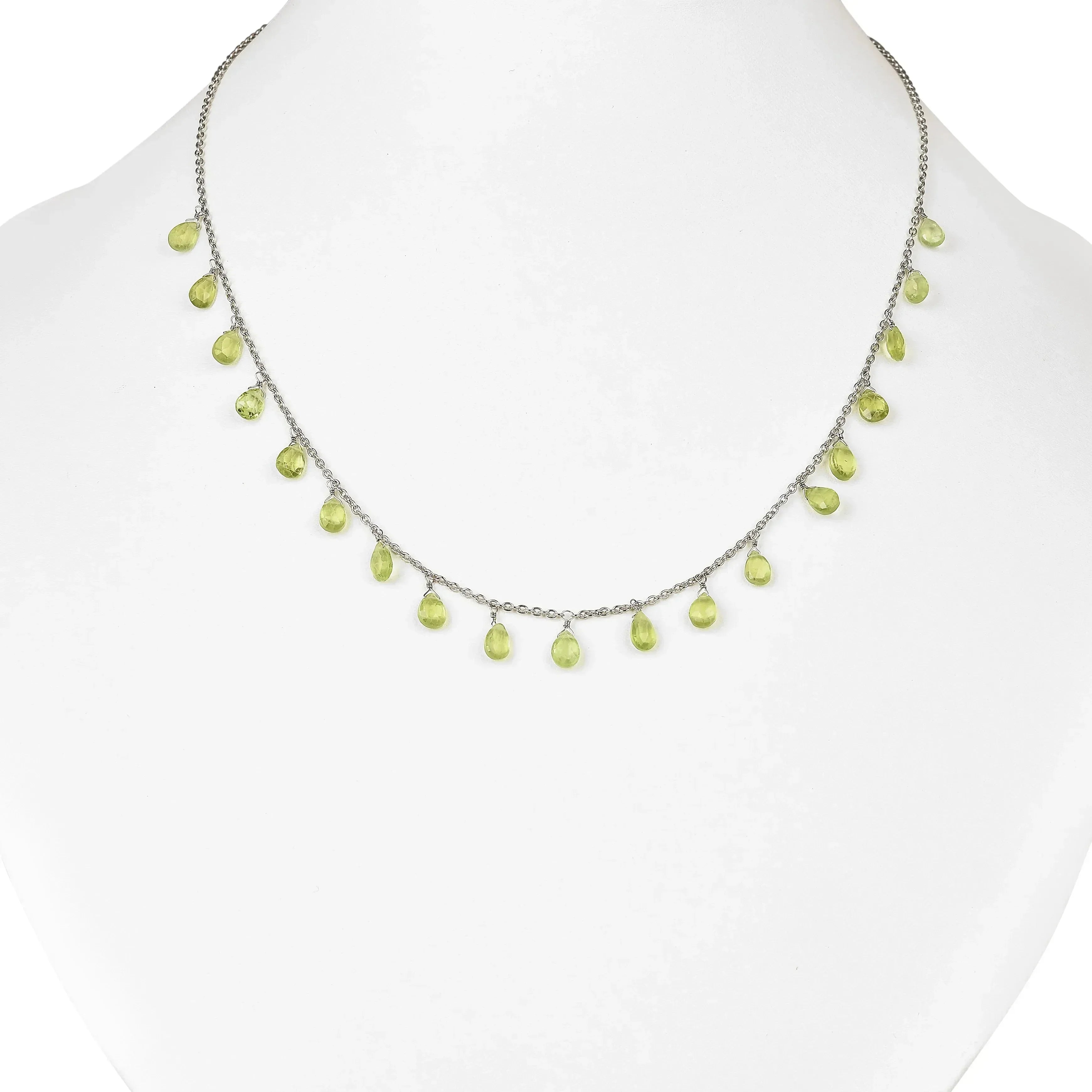 Dainty Layered Peridot Necklace