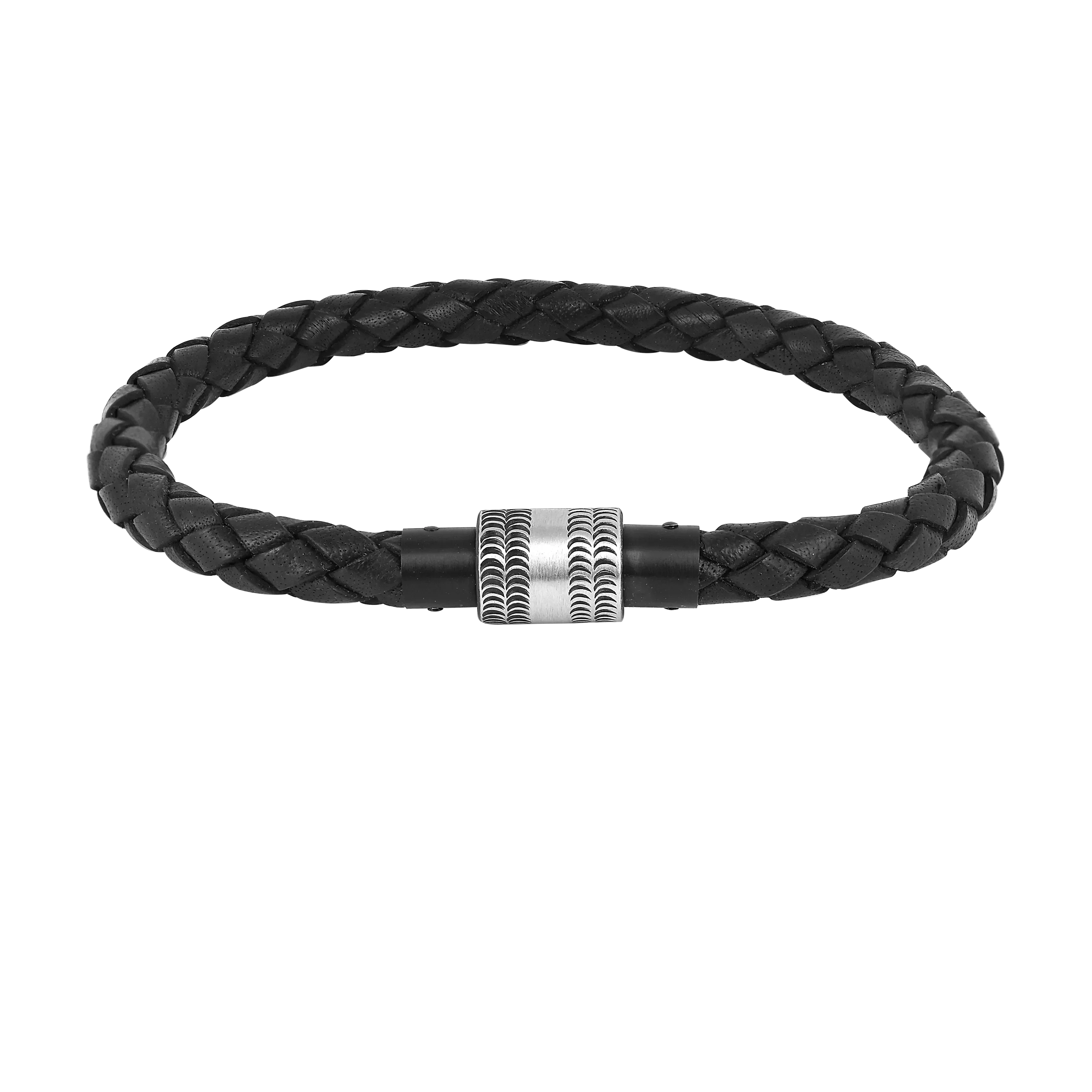 Pulsera de cuerda negra para hombre