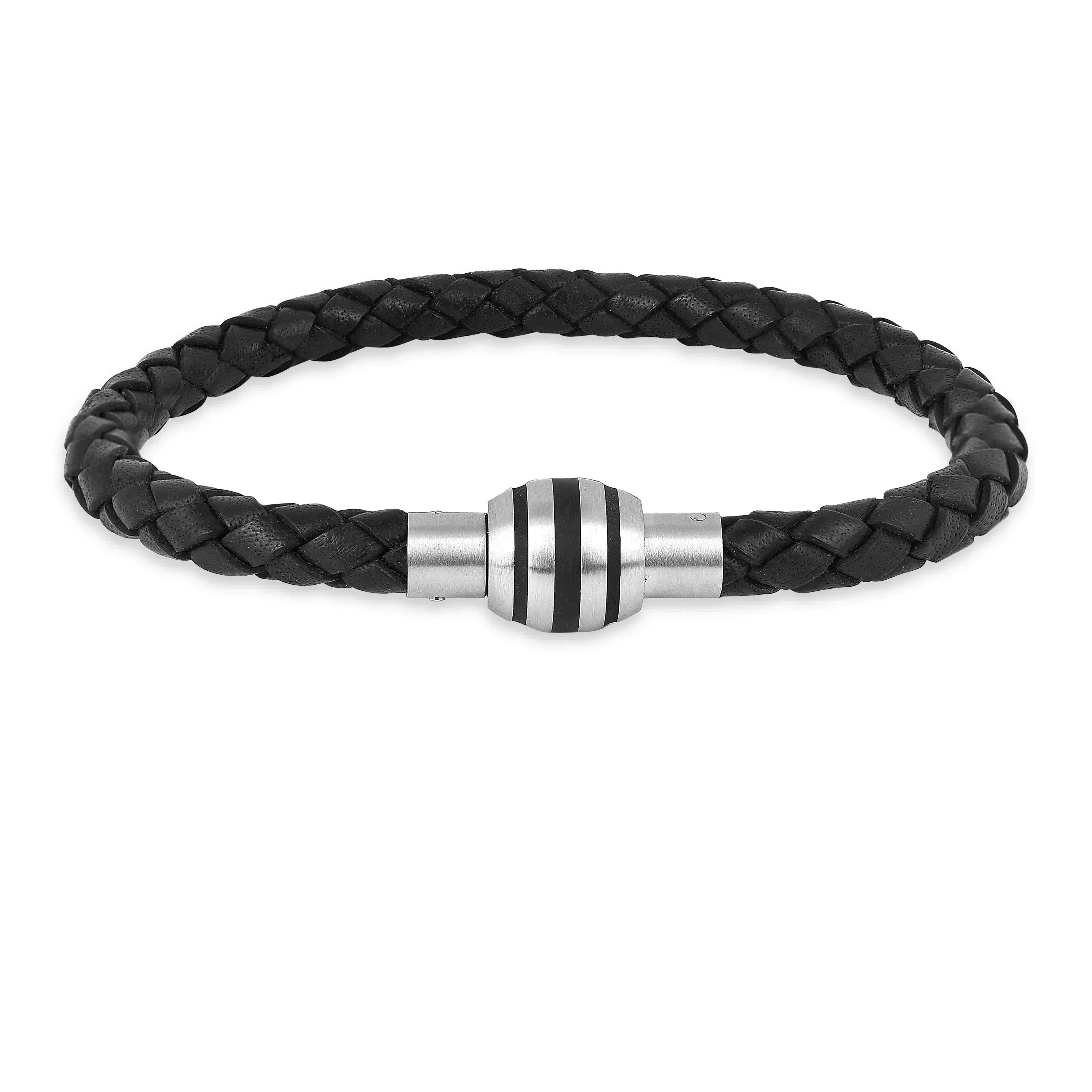 Pulsera de cuero trenzada para hombre