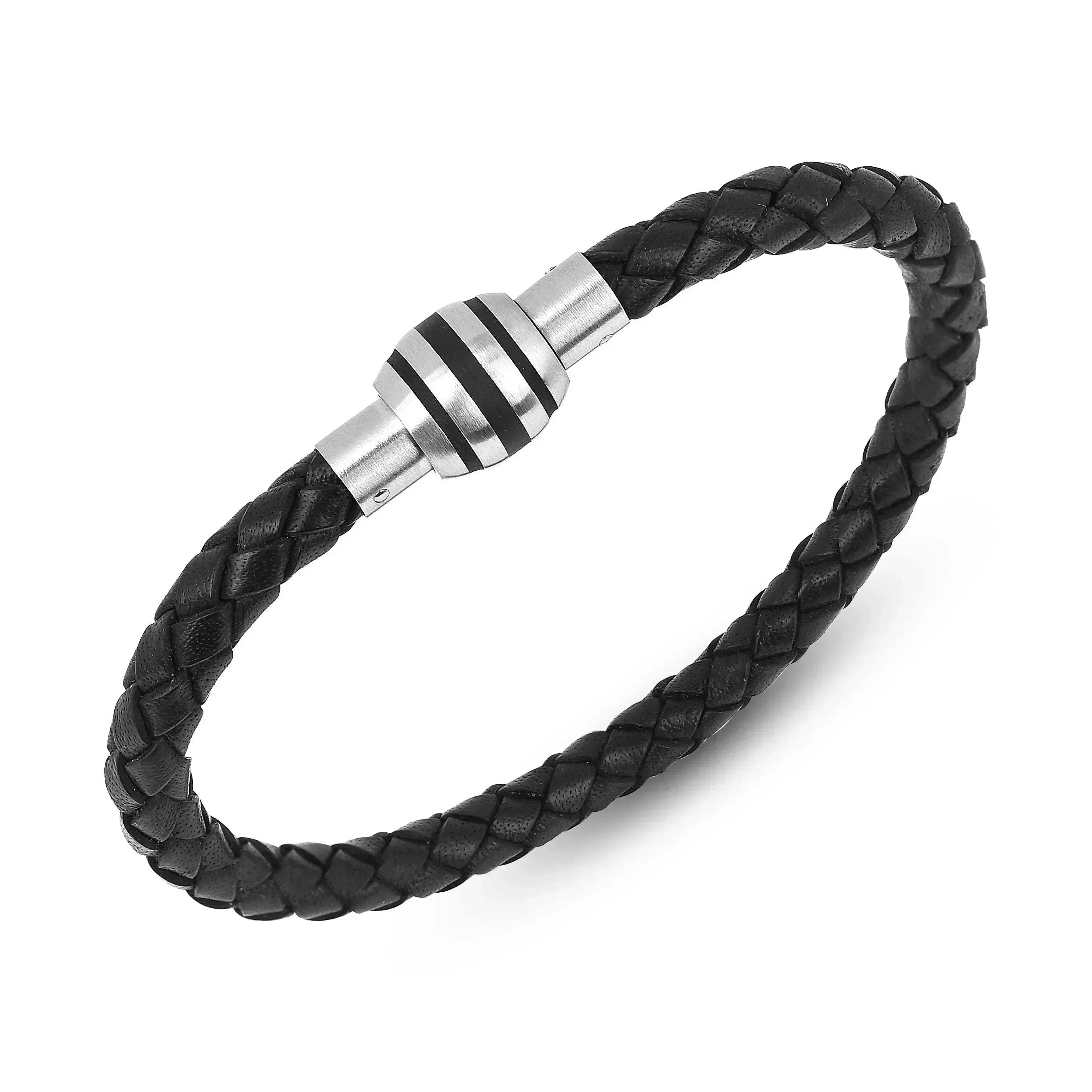 Pulsera de cuero trenzada para hombre