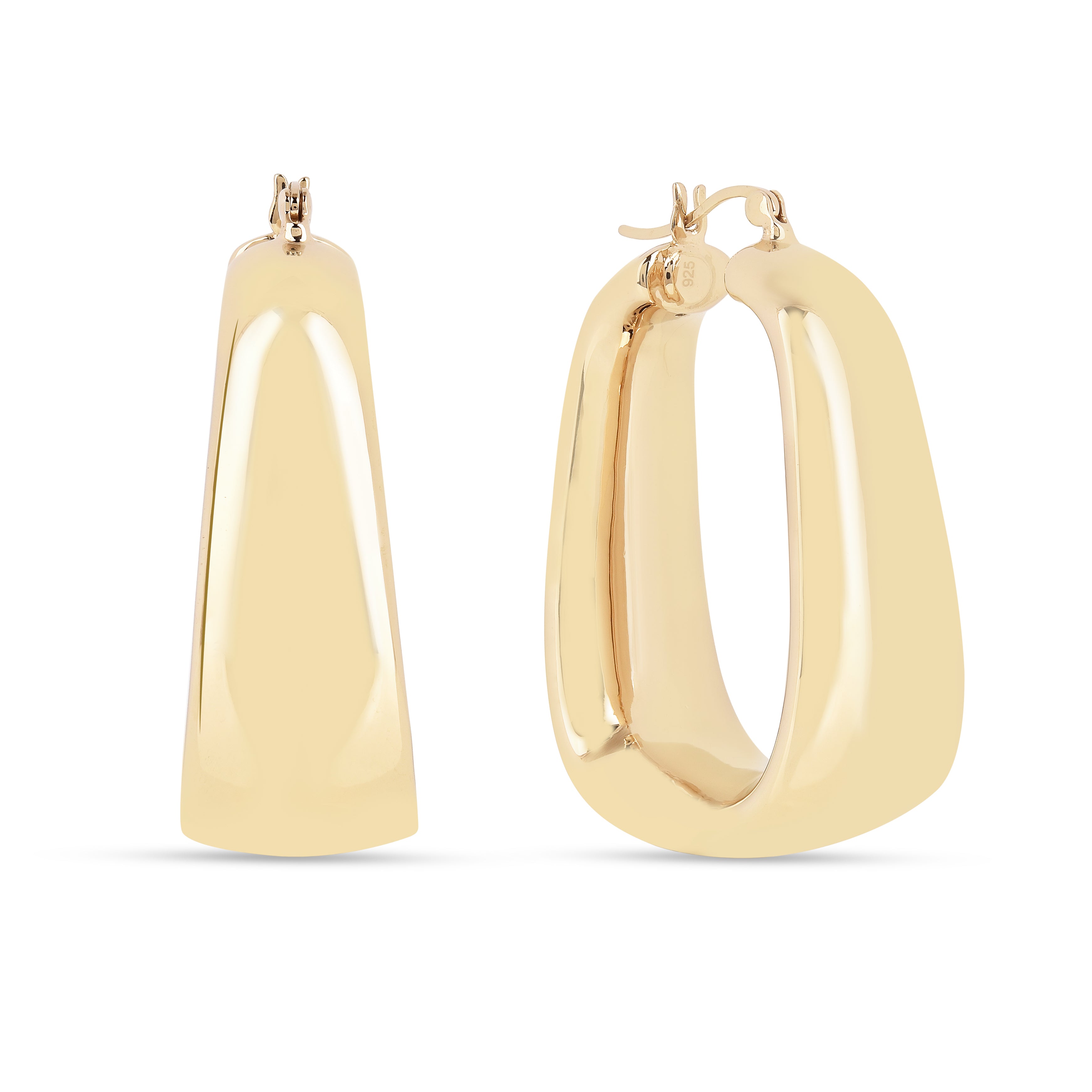 18K Gold Vermeil Large Hoop Earrings