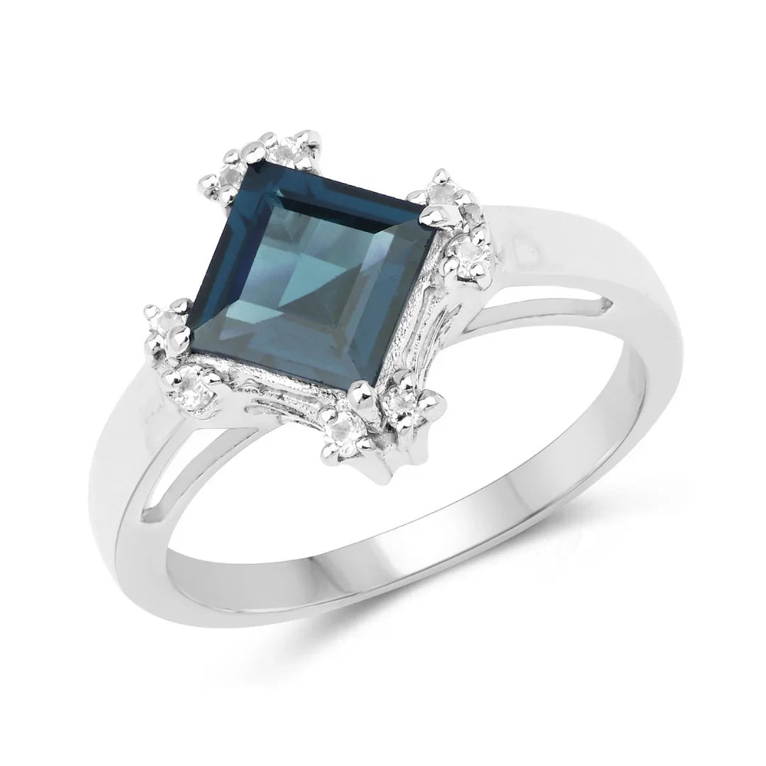 Natural London Blue Topaz Ring