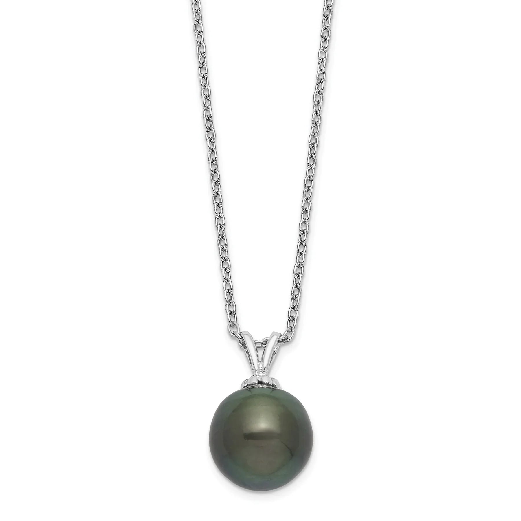 Black Teardrop Tahitian Pearl Necklace