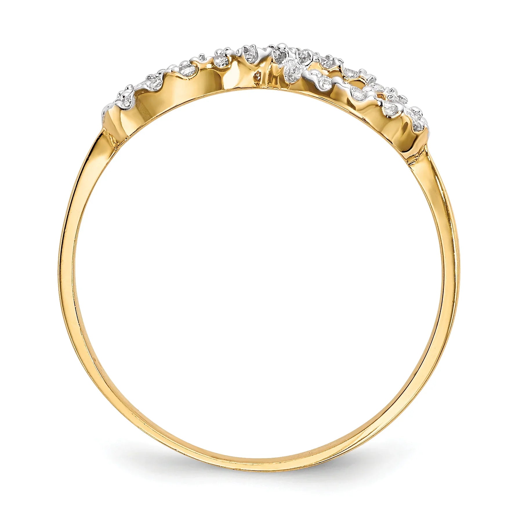 14k Cubic Zirconia Infinity Symbol Ring